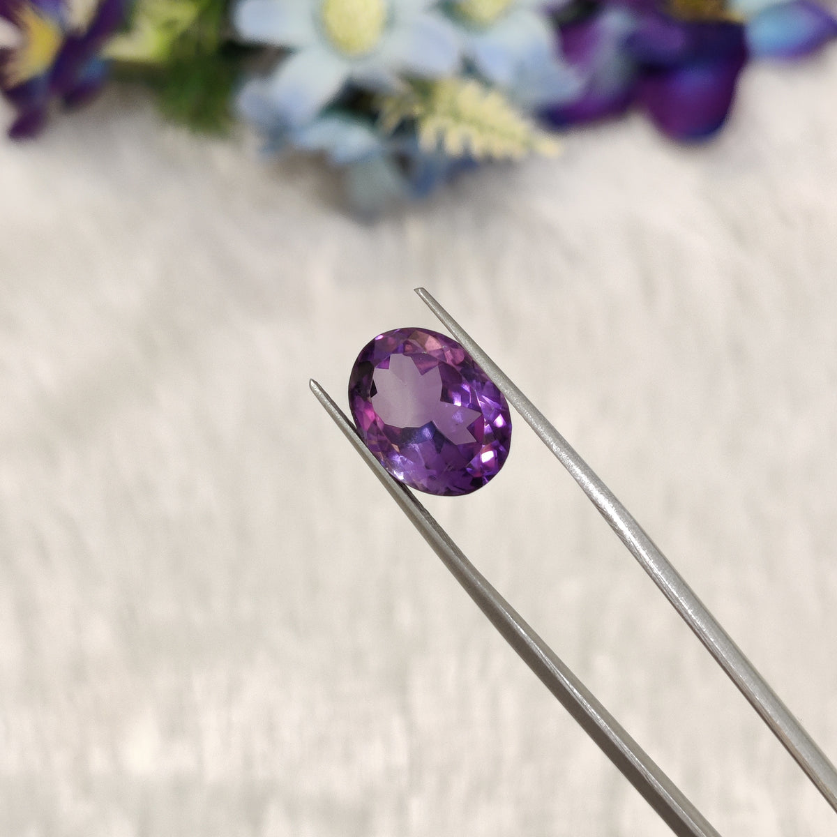 Natural Amethyst (Jamunia) | AME 216 | 6.89 Carat | Certified