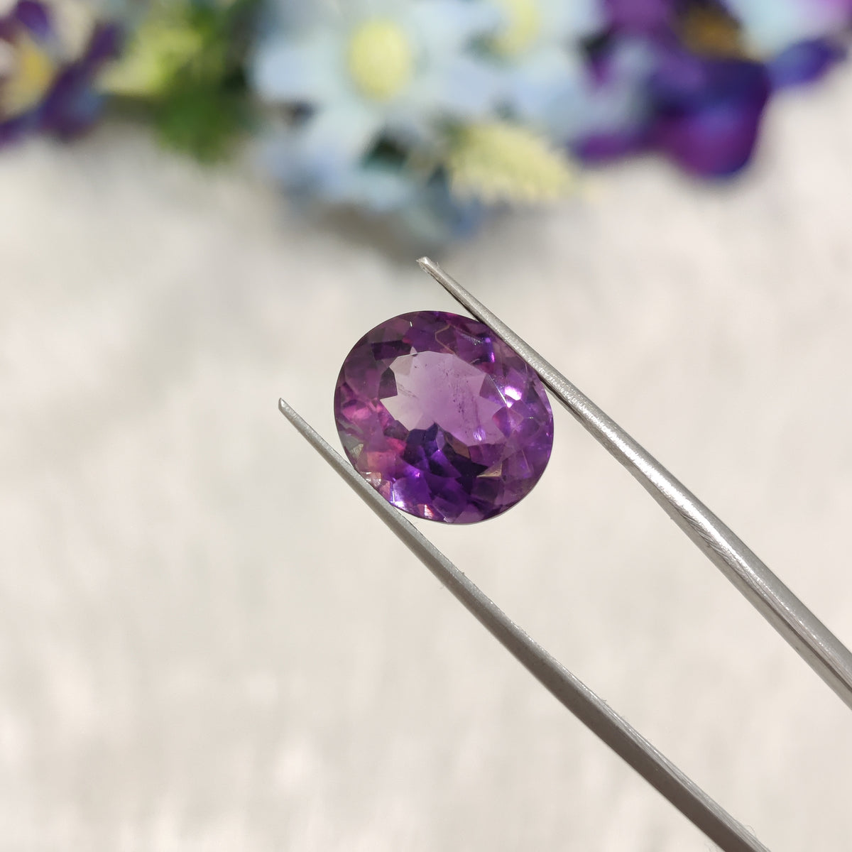 Natural Amethyst (Jamunia) | AME 178 | 6.74 Carat | Certified