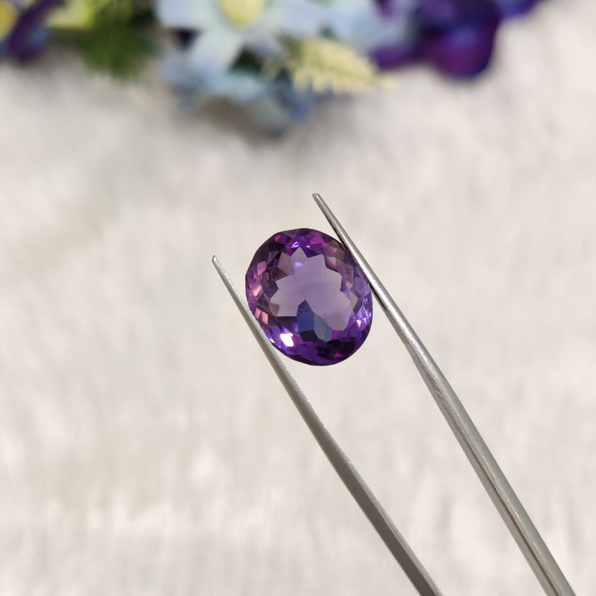 Natural Amethyst (Jamunia) | AME 190 | 7.67 Carat | Certified