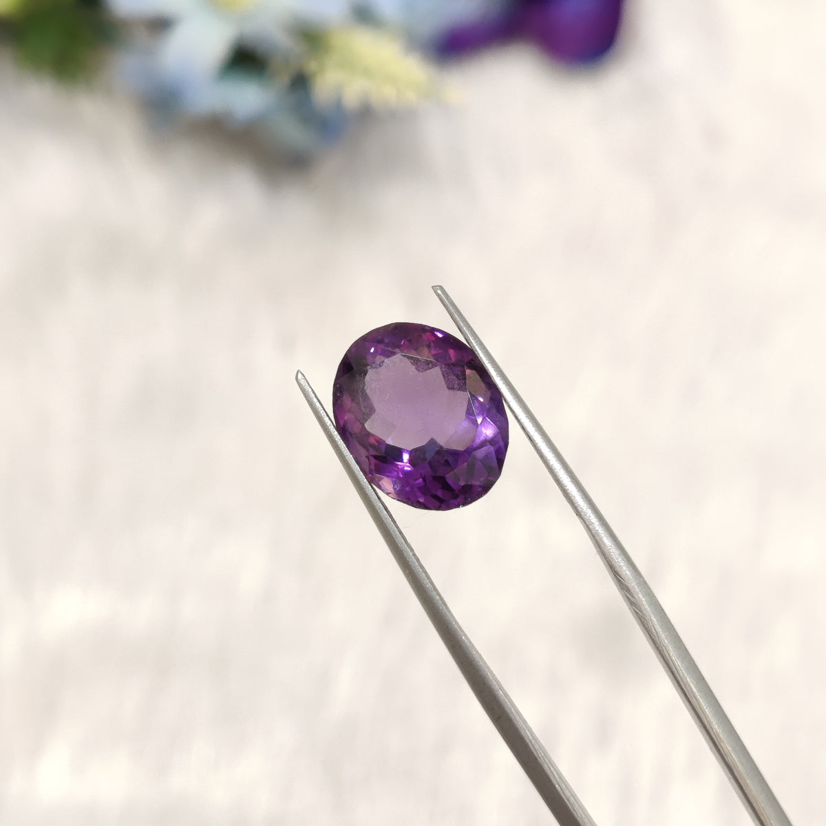 Natural Amethyst (Jamunia) | AME 196 | 6.32 Carat | Certified