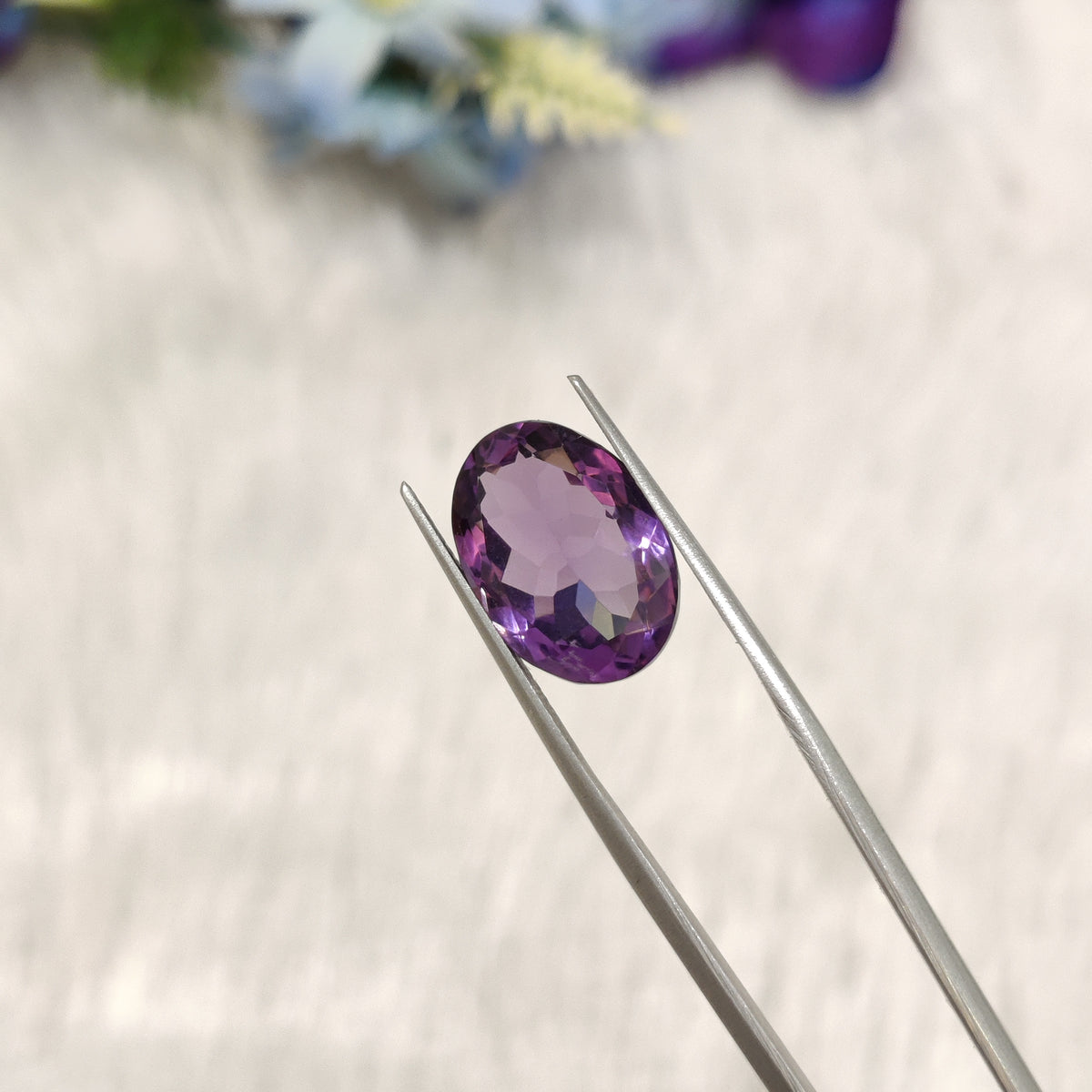 Natural Amethyst (Jamunia) | AME 198 | 7.61 Carat | Certified