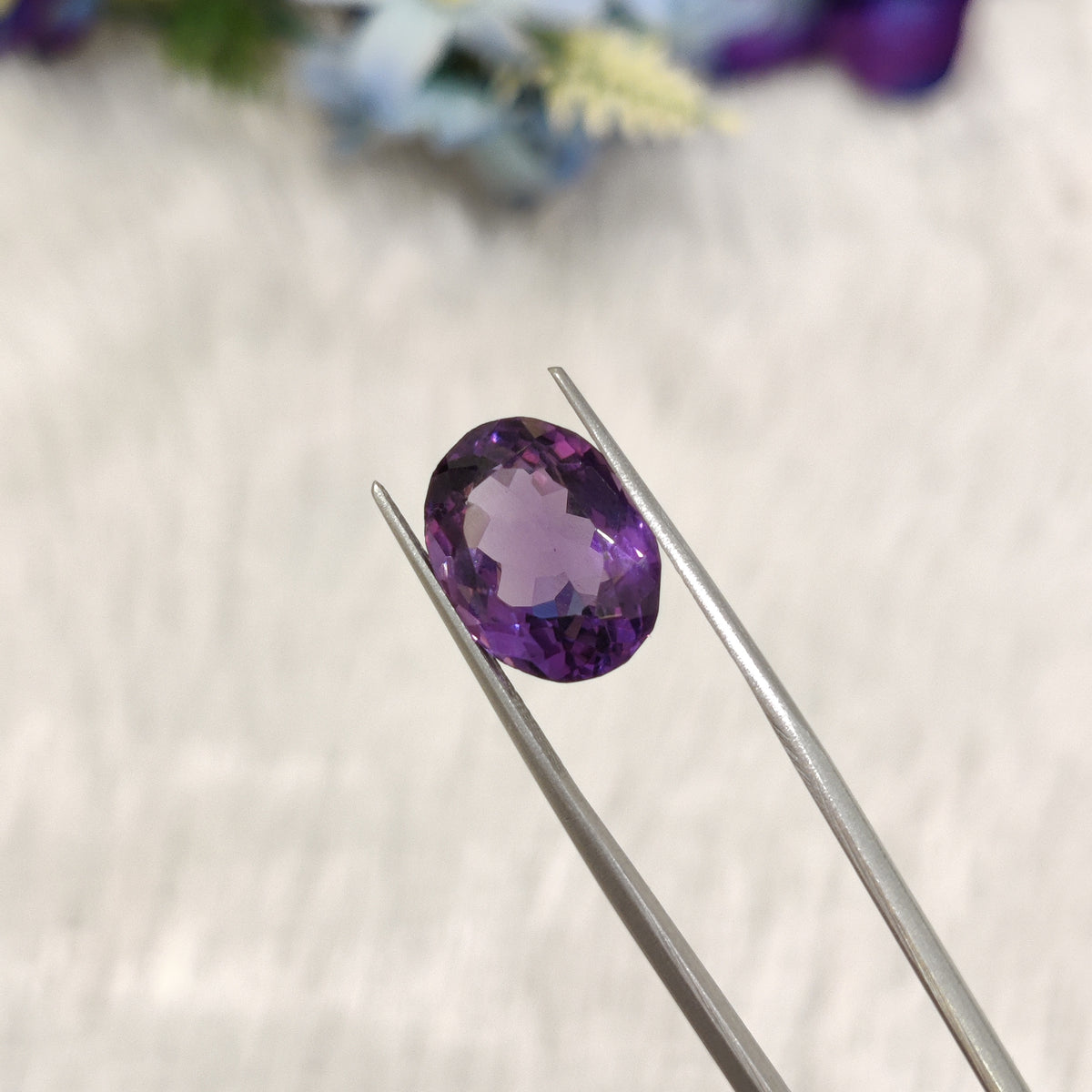 Natural Amethyst (Jamunia) | AME 210 | 7.54 Carat | Certified