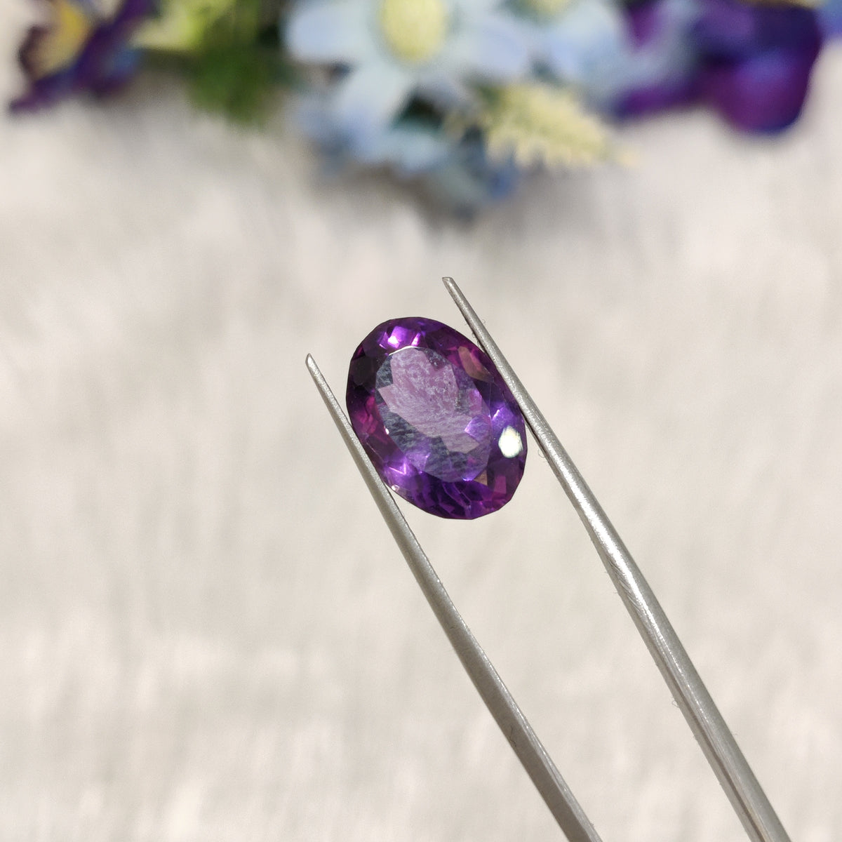 Natural Amethyst (Jamunia) | AME 220 | 7.58 Carat | Certified