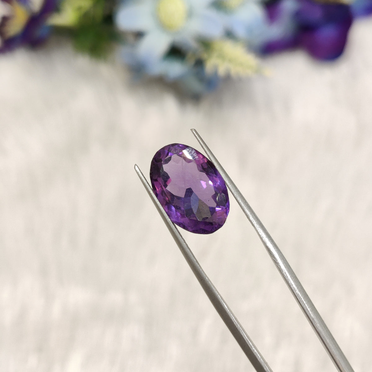 Natural Amethyst (Jamunia) | AME 223 | 6.65 Carat | Certified