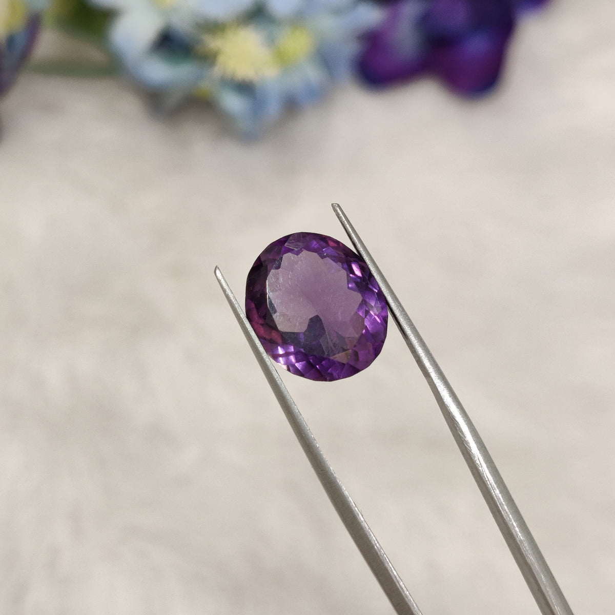 Natural Amethyst (Jamunia) | AME 242 | 7.62 Carat | Certified
