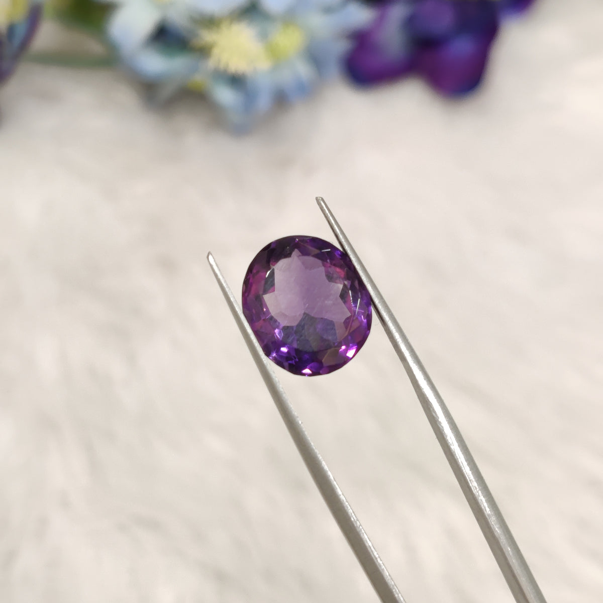 Natural Amethyst (Jamunia) | AME 252 | 6.69 Carat | Certified