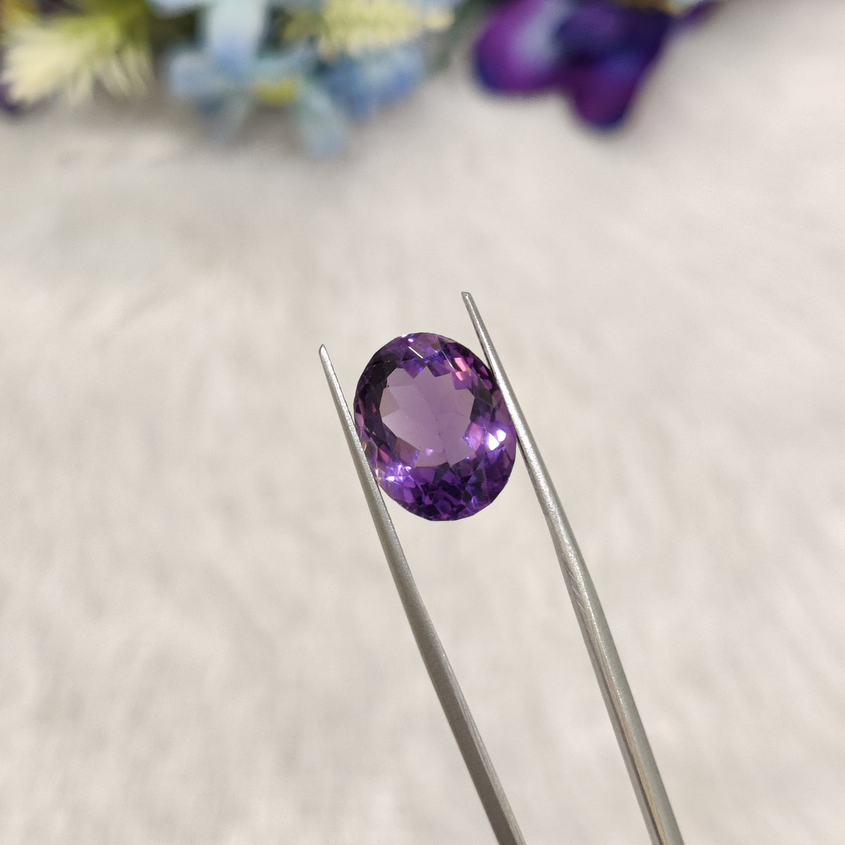 Natural Amethyst (Jamunia) | AME 348 | 7.6 Carat | Certified