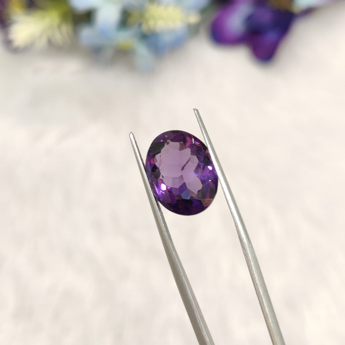 Natural Amethyst (Jamunia) | AME 361 | 6.39 Carat | Certified