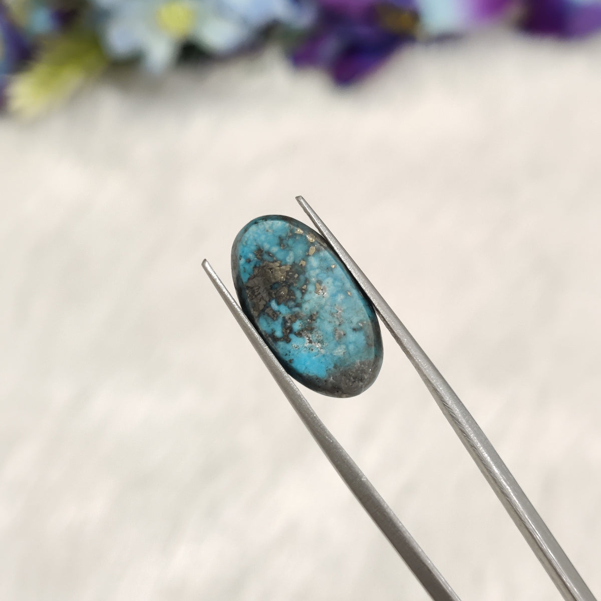 Natural Turquoise Gemstone (Firoza) TUR 230 7.33 Carat Certified
