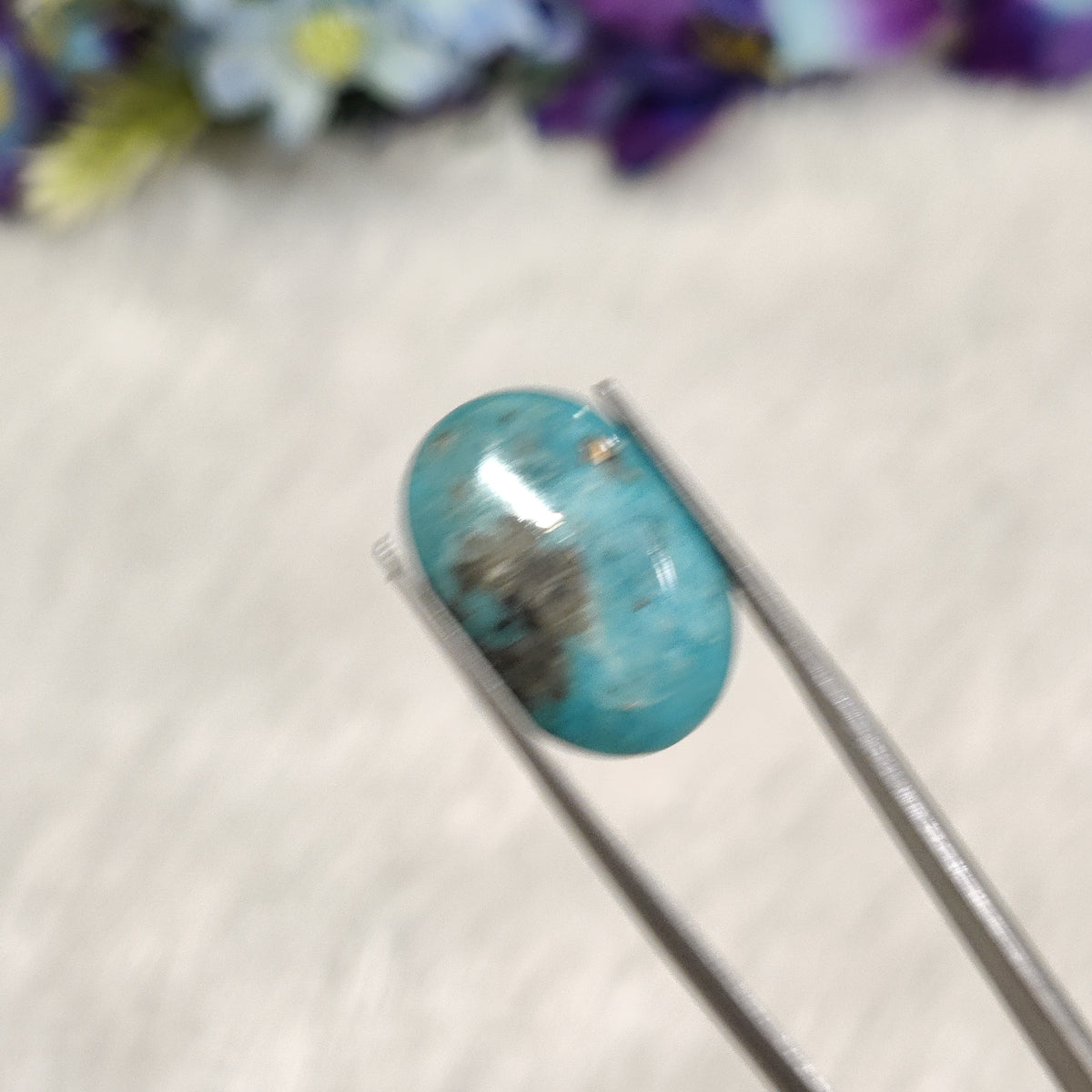 Natural Turquoise Gemstone (Firoza) TUR 257 9.56 Carat Certified