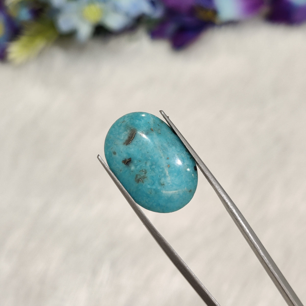 Natural Turquoise Gemstone (Firoza) TUR 257 9.56 Carat Certified