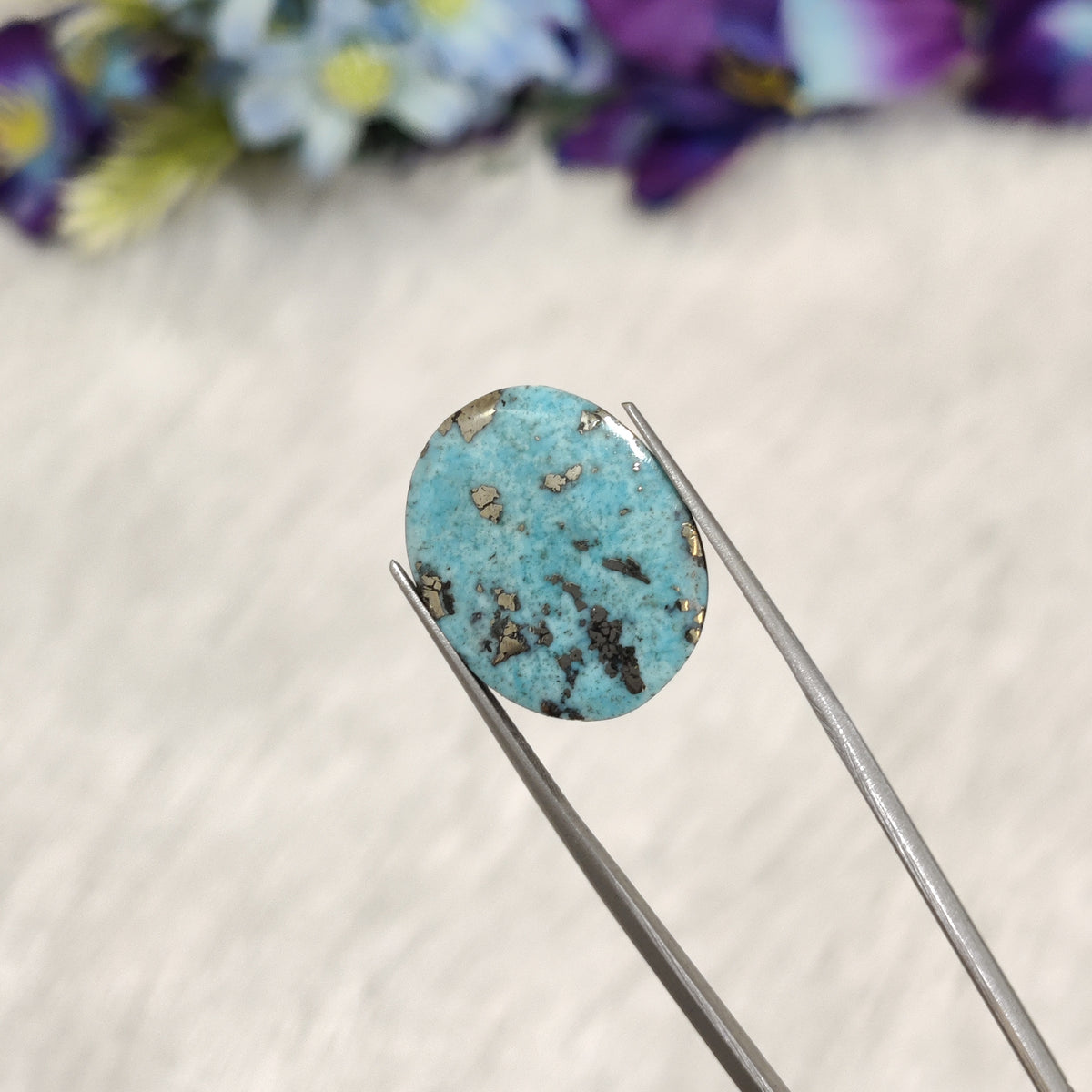 Natural Turquoise Gemstone (Firoza) TUR 225 14.16 Carat Certified