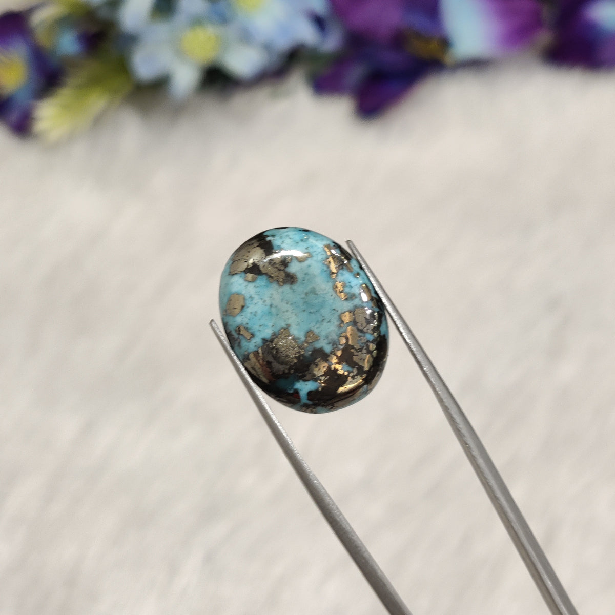 Natural Turquoise Gemstone (Firoza) TUR 225 14.16 Carat Certified