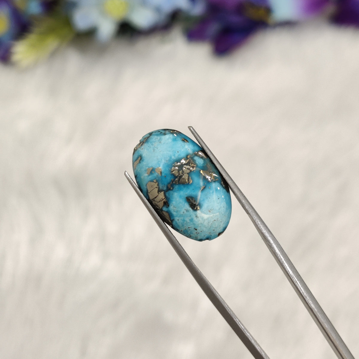Natural Turquoise Gemstone (Firoza) TUR 280 10 Carat Certified
