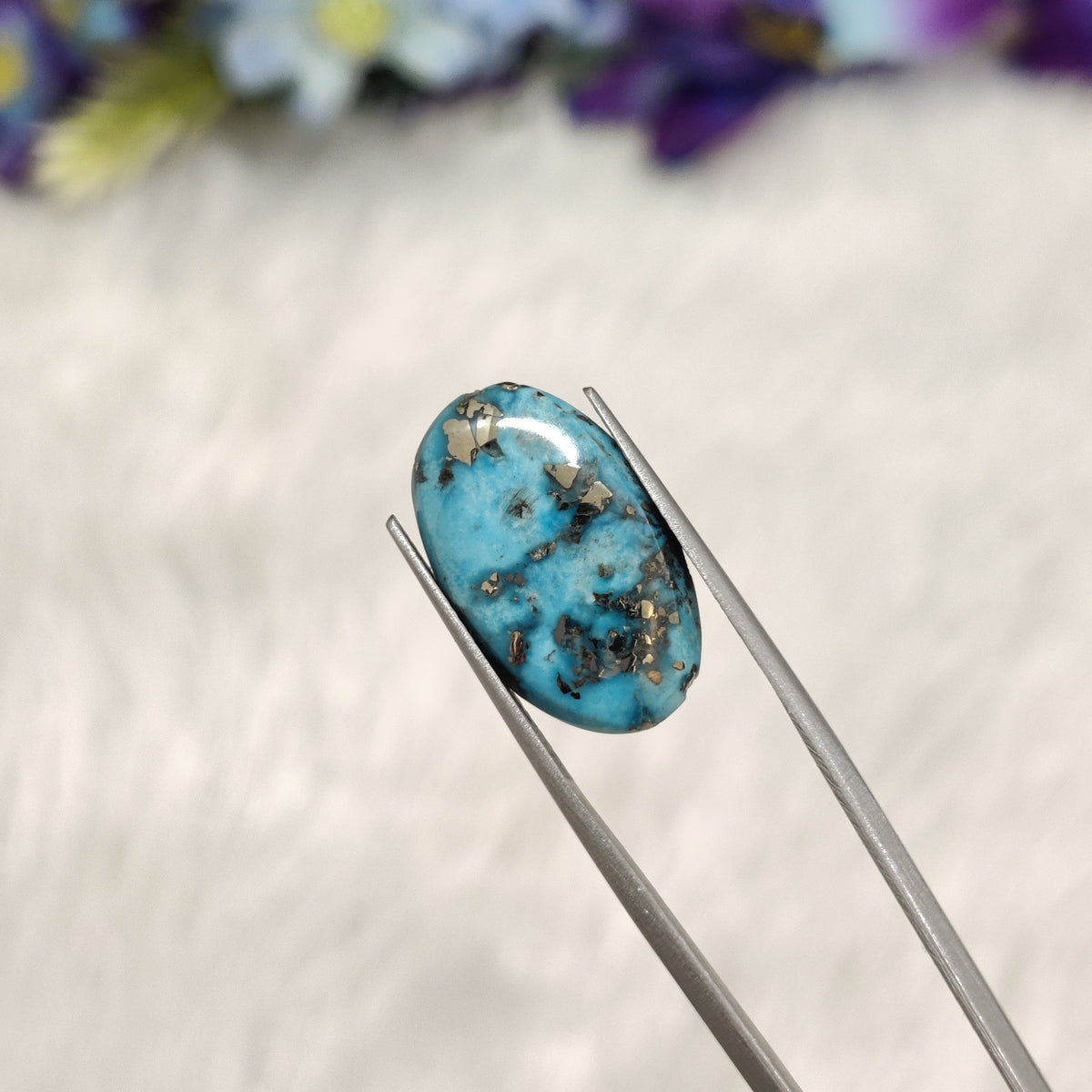 Natural Turquoise Gemstone (Firoza) TUR 280 10 Carat Certified
