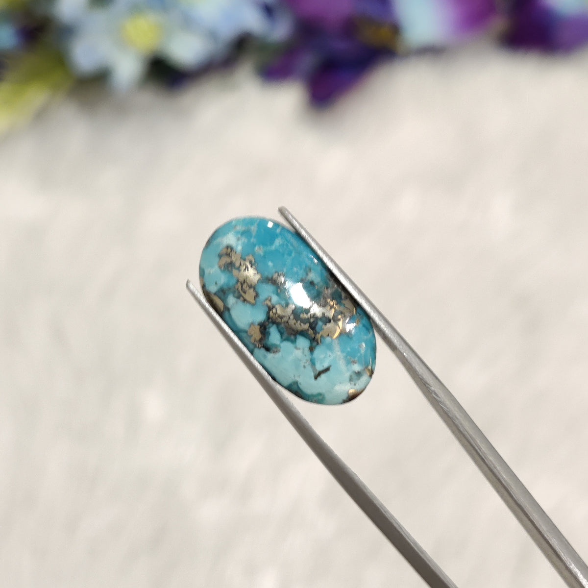 Natural Turquoise Gemstone (Firoza) TUR 263 9.81 Carat Certified
