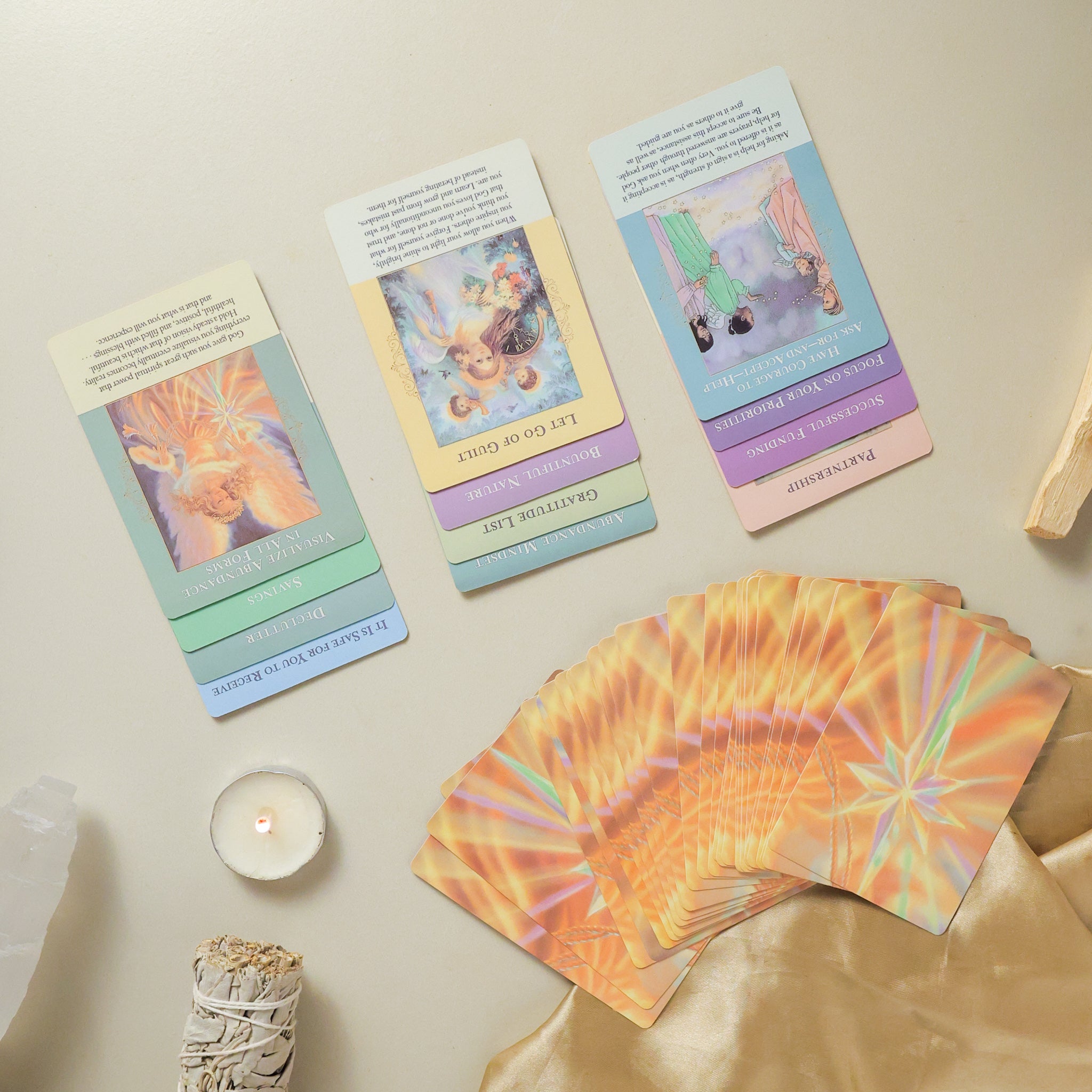 ANGLES OF ABUNDANCE TAROT CARD