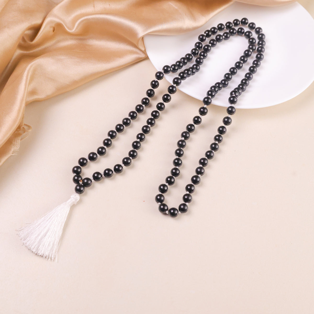 NATURAL  BLACK TOURMALINE  JAAP MALA