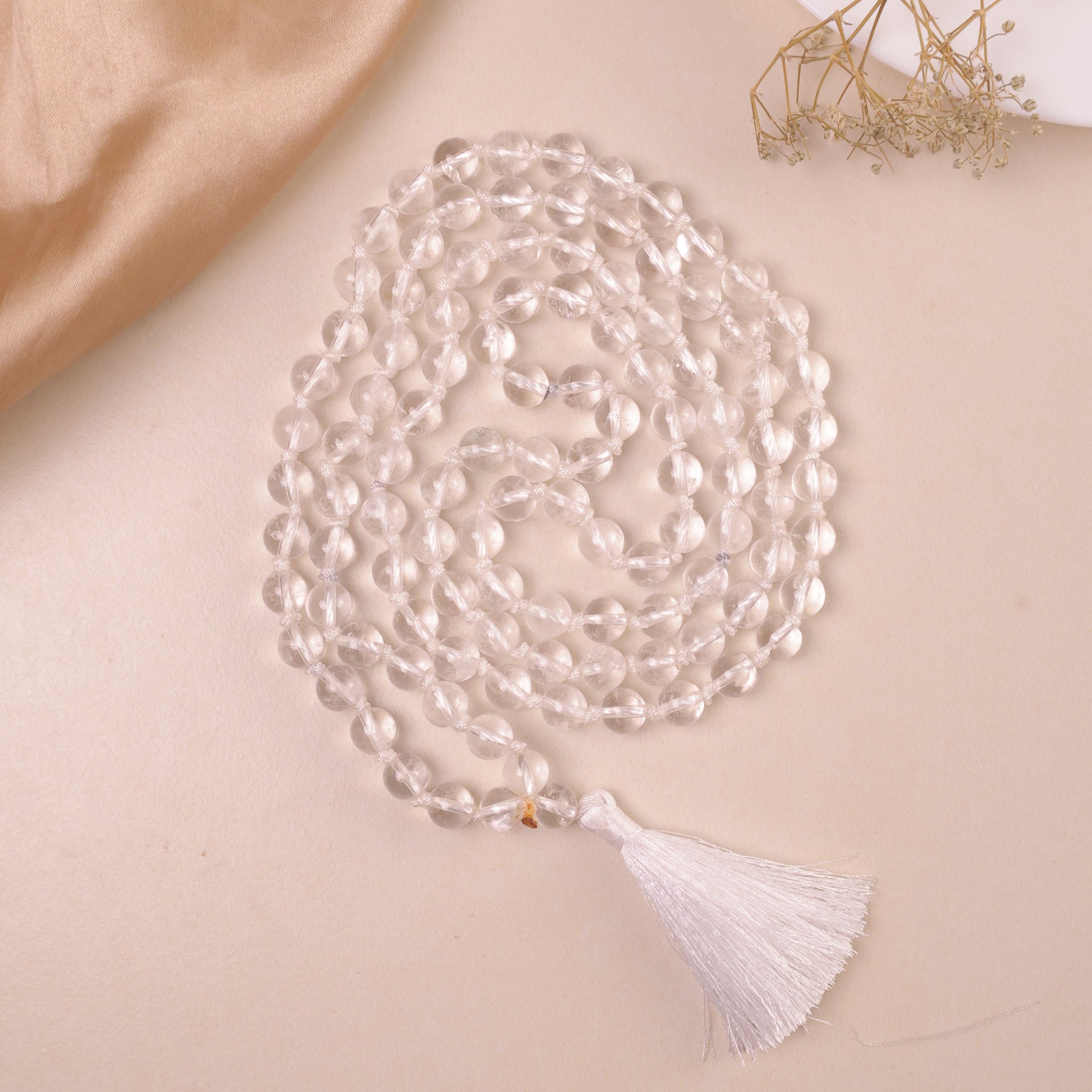 NATURAL CLEAR QUARTZ JAAP MALA