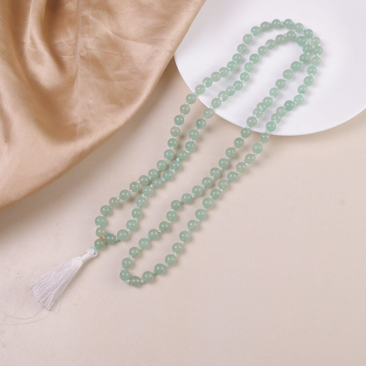 NATURAL GREEN AVENTURINE  JAAP MALA