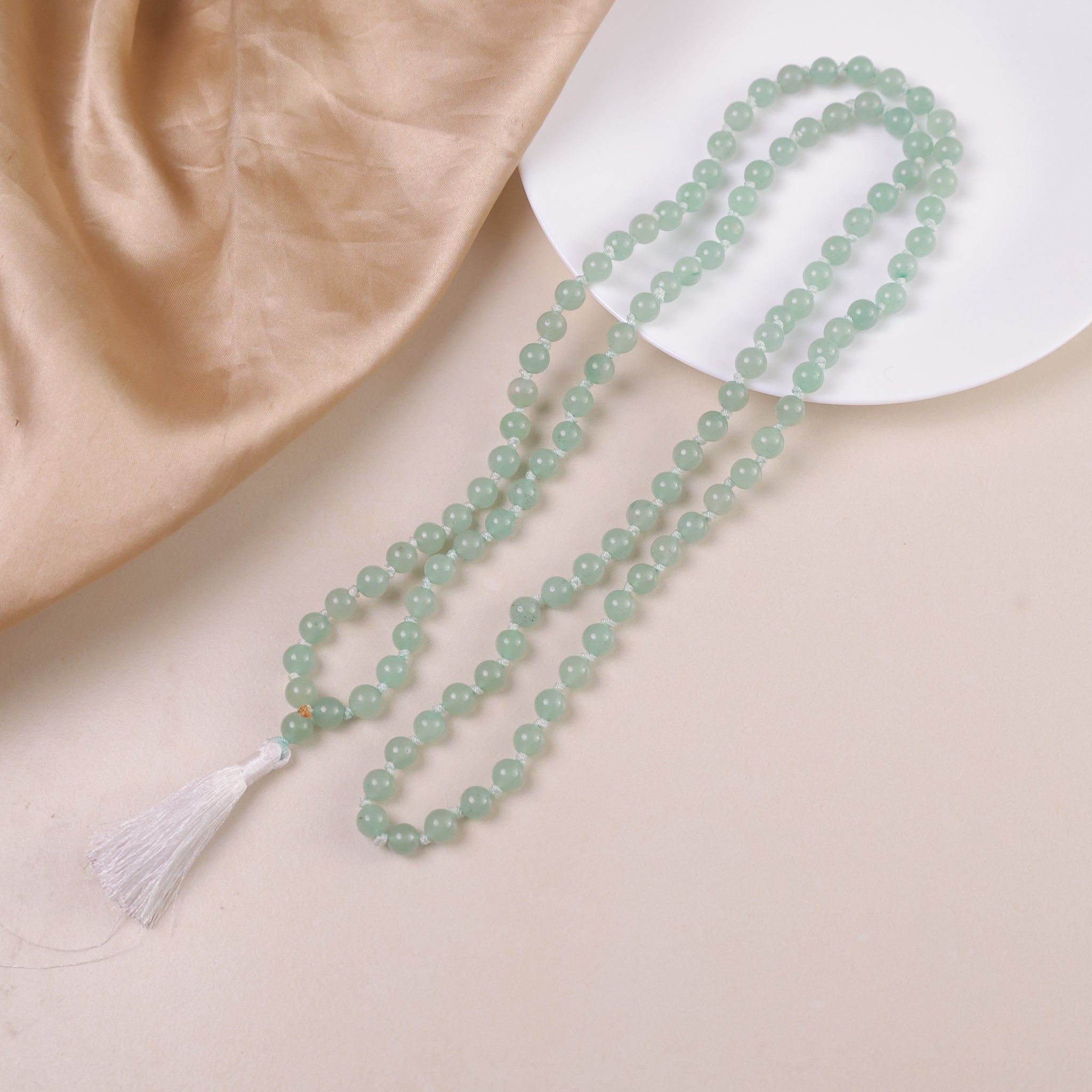NATURAL GREEN AVENTURINE  JAAP MALA