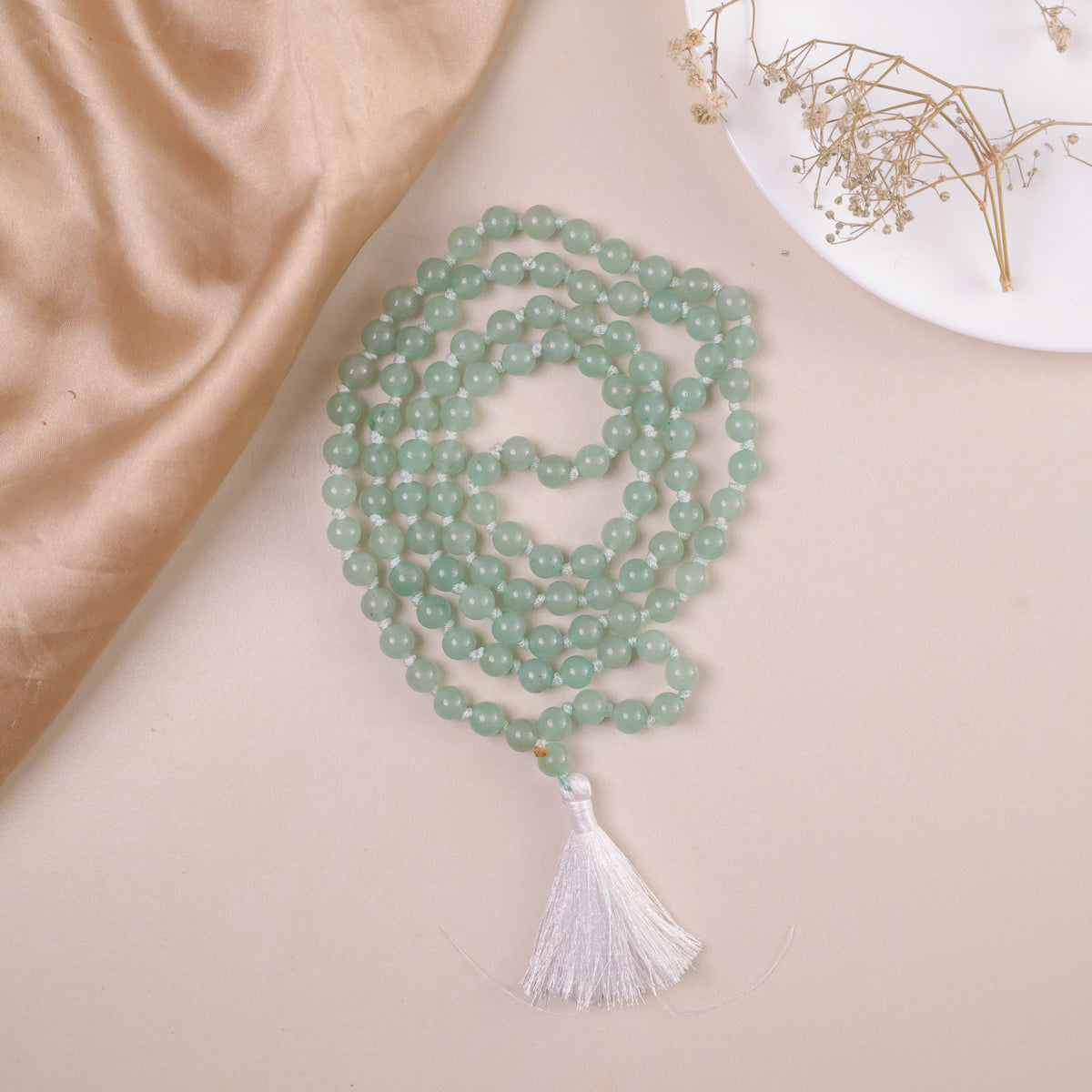 NATURAL GREEN AVENTURINE  JAAP MALA