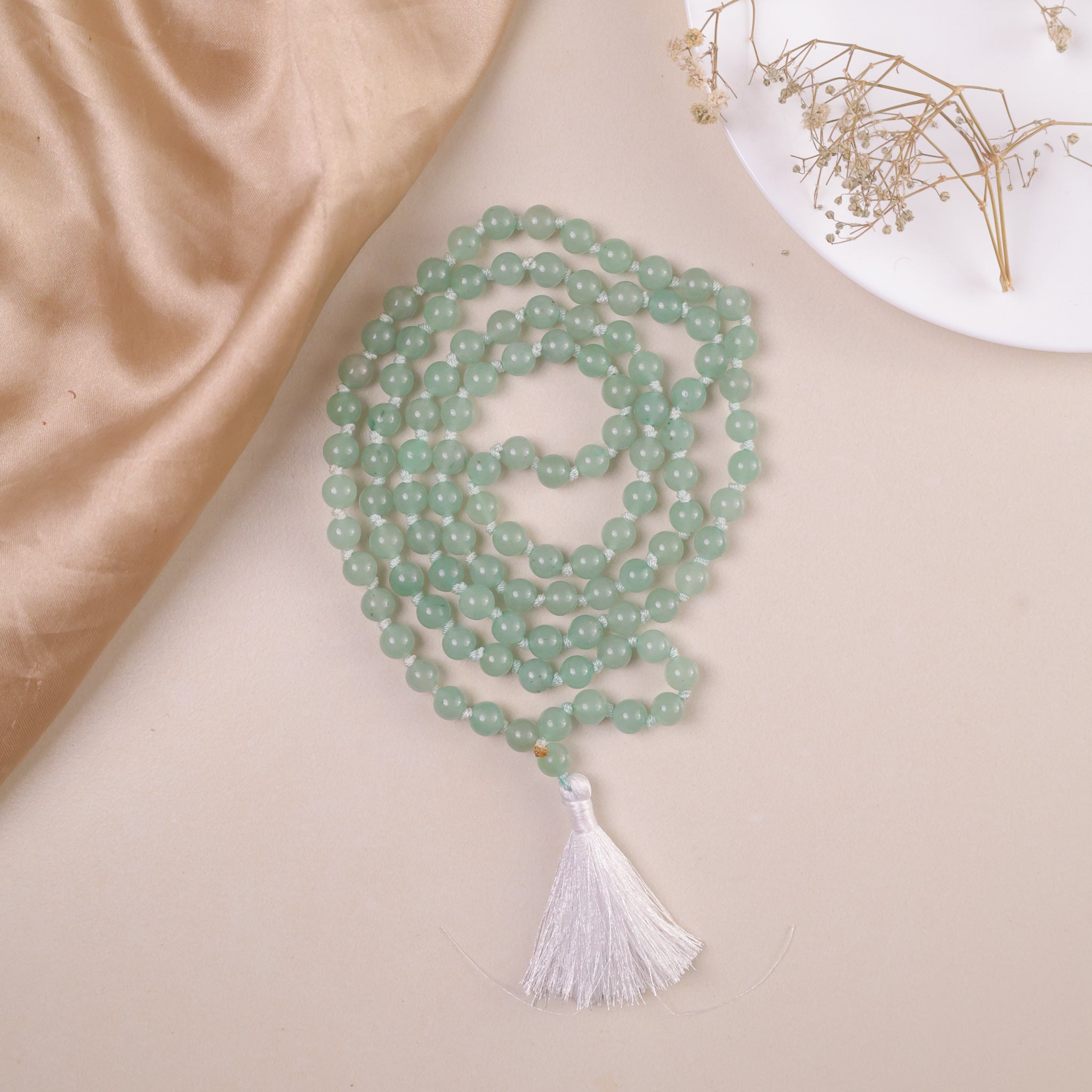 NATURAL GREEN AVENTURINE  JAAP MALA