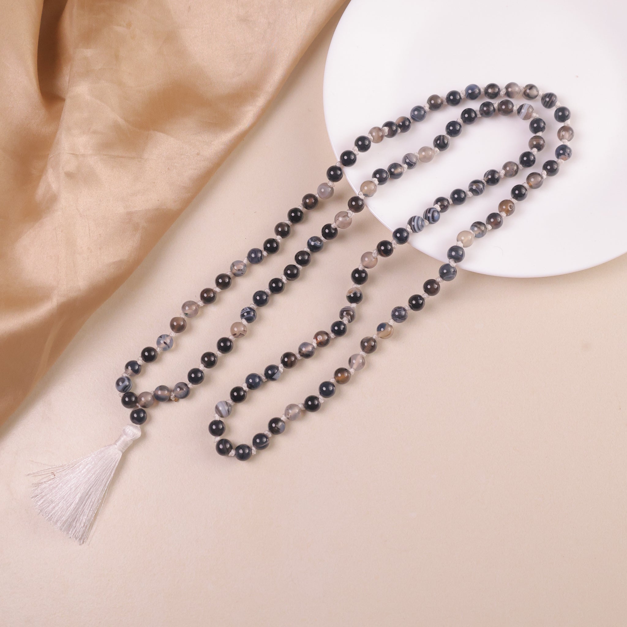 NATURAL BLACK ONYX  JAAP MALA