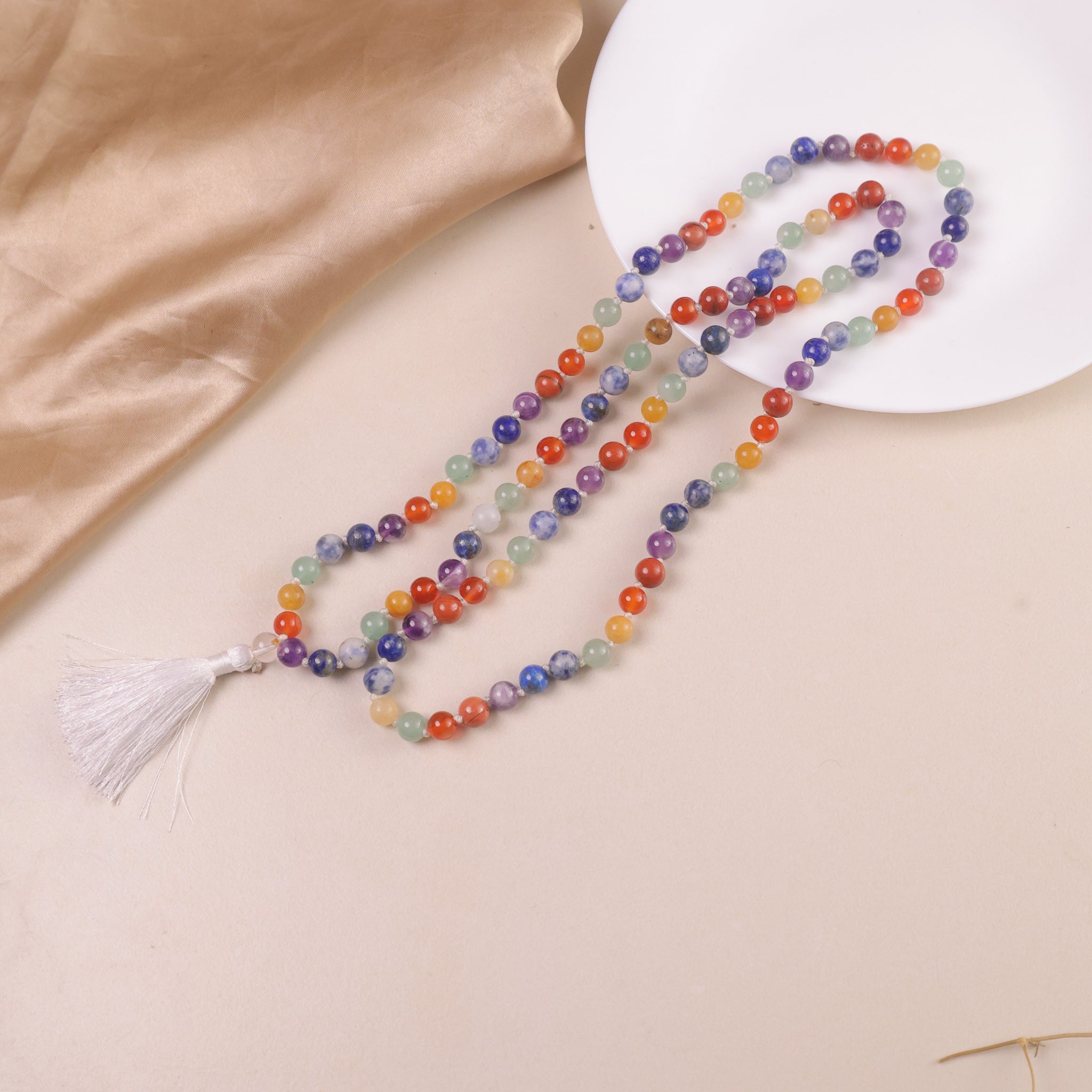 NATURAL 7 CHAKRA JAAP MALA