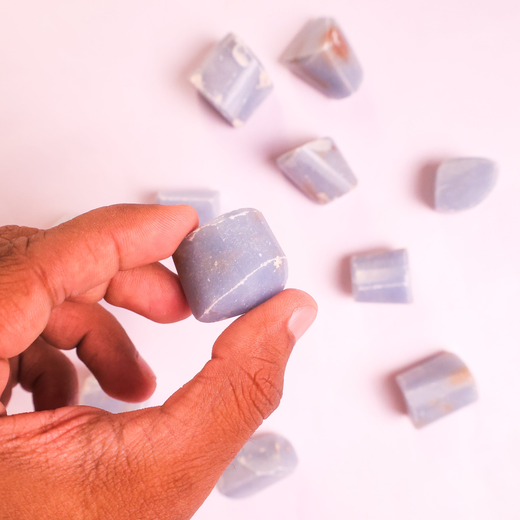 NATURAL ANGELITE TUMBLES