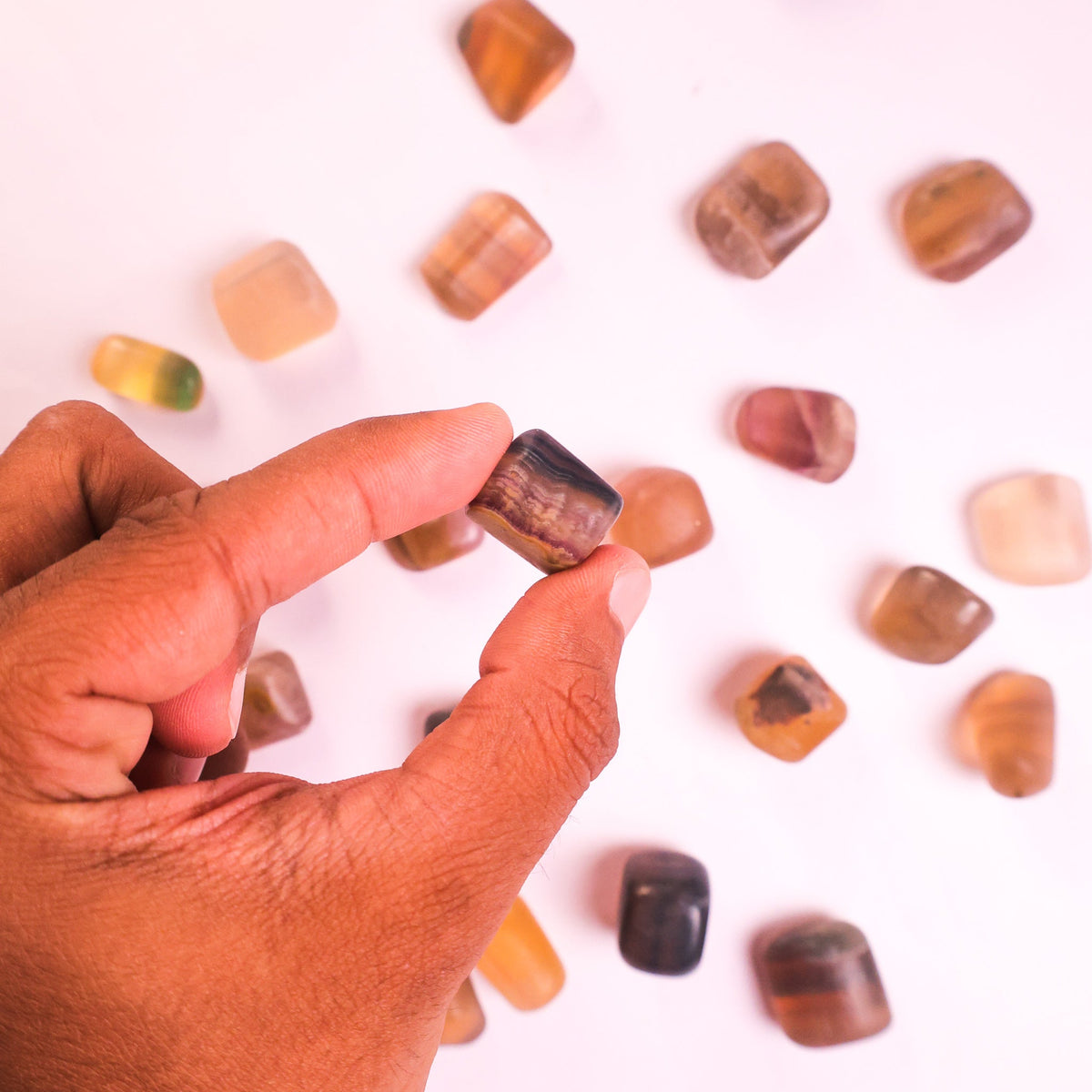 NATURAL MULTI FLOURITE TUMBLE