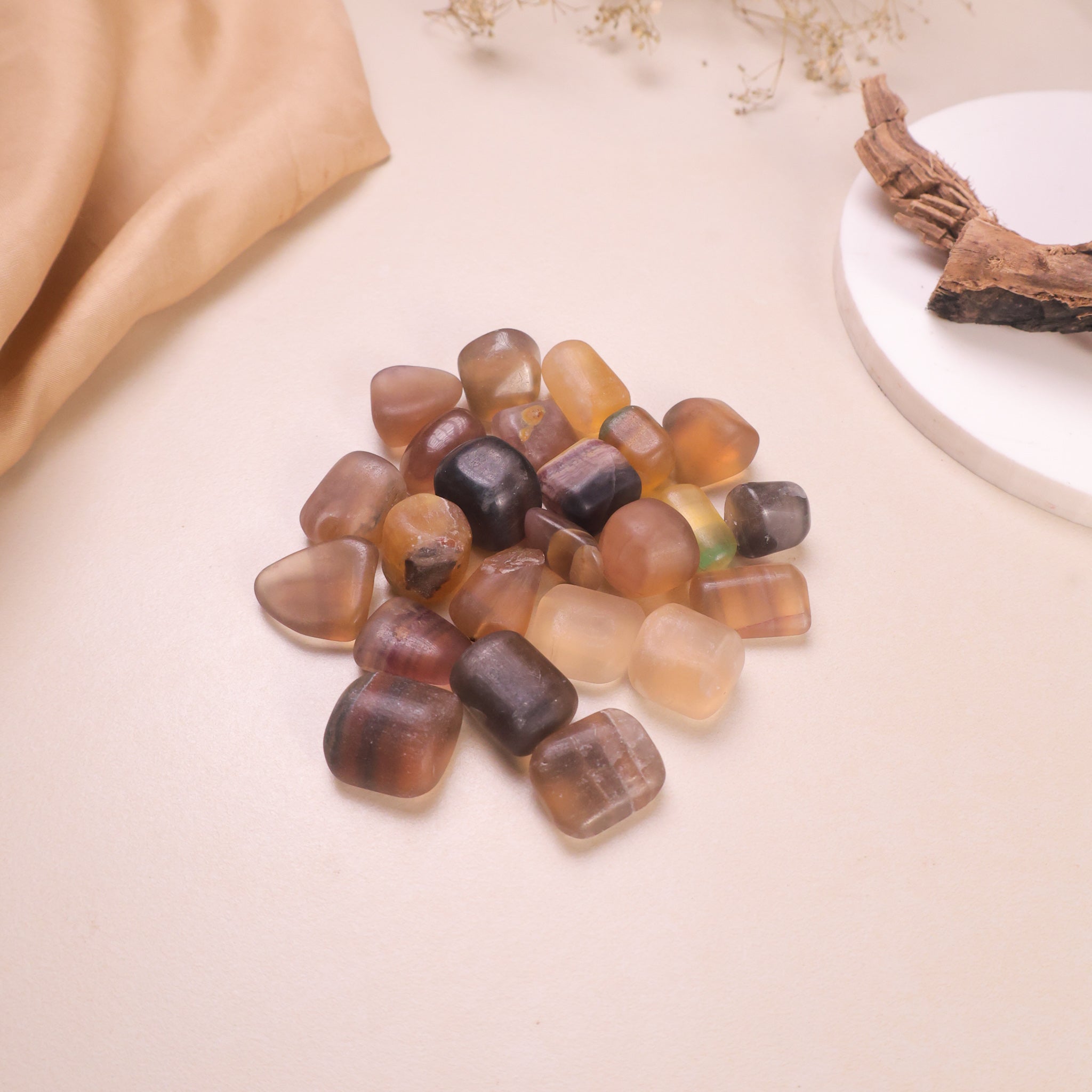 NATURAL MULTI FLOURITE TUMBLE