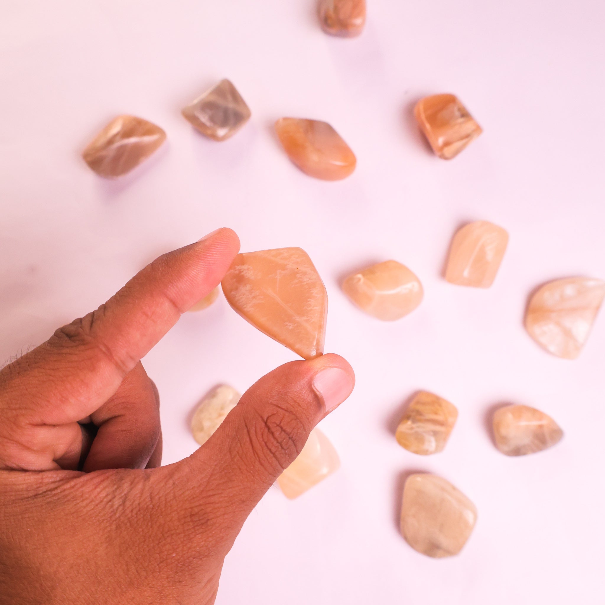 NATURAL PEACH MOONSTONE TUMBLE