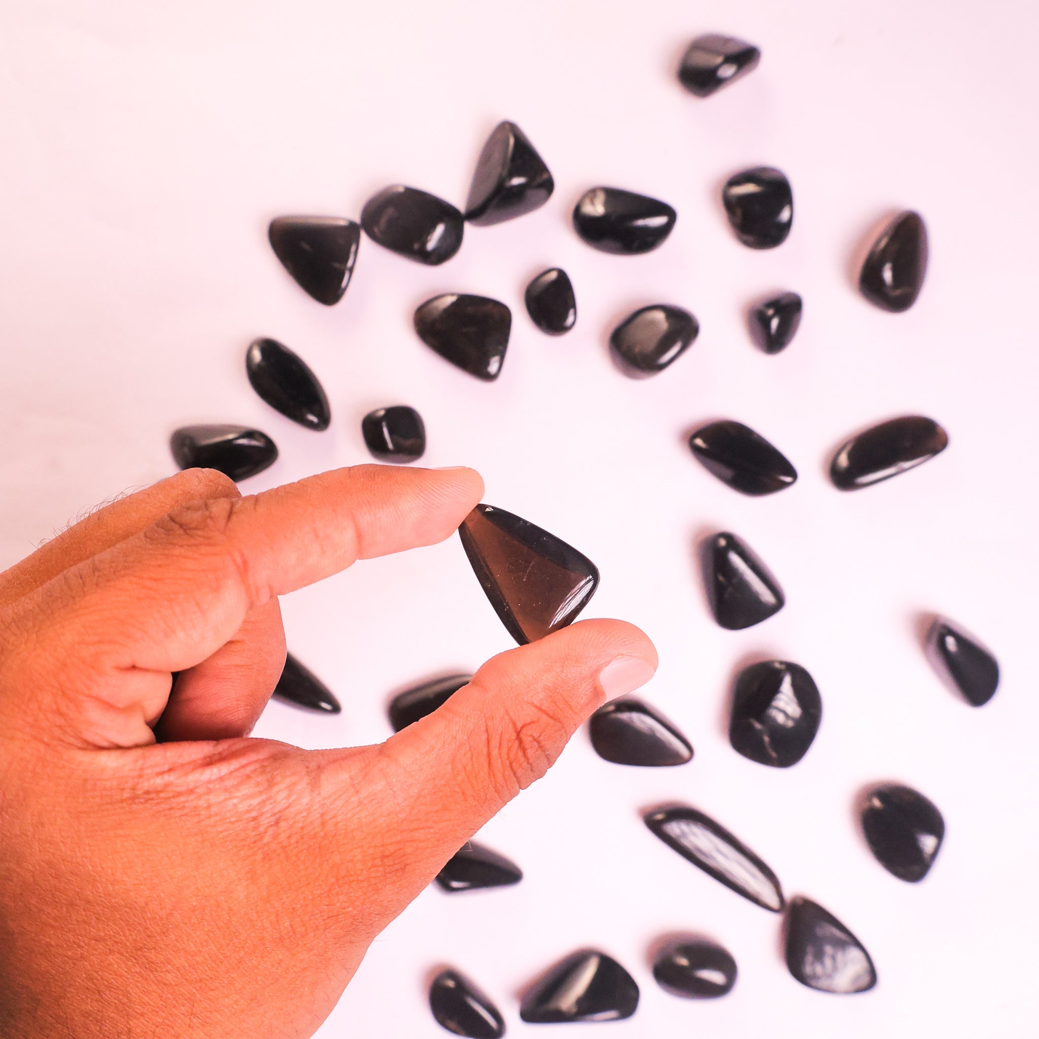 NATURAL BLACK OBSIDIAN TUMBLE