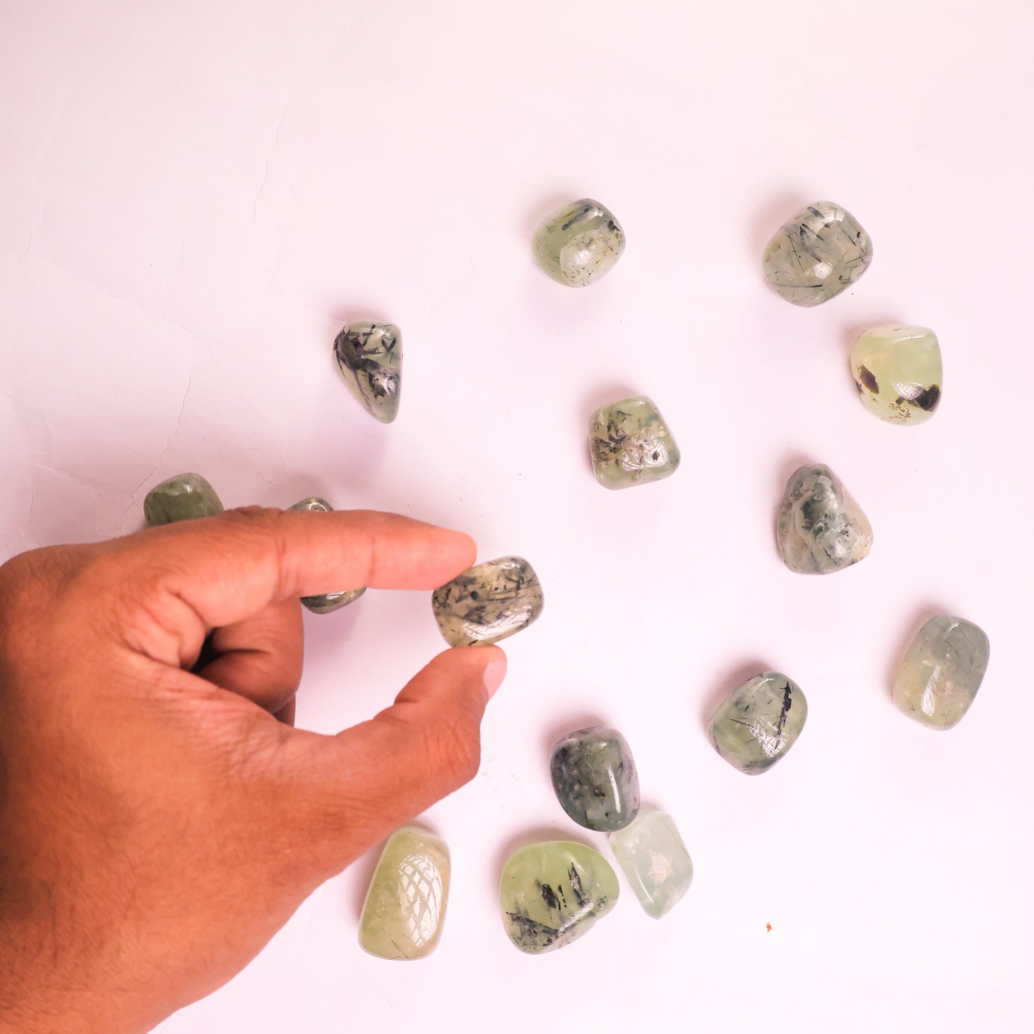 NATURAL PREHANITE TUMBLE