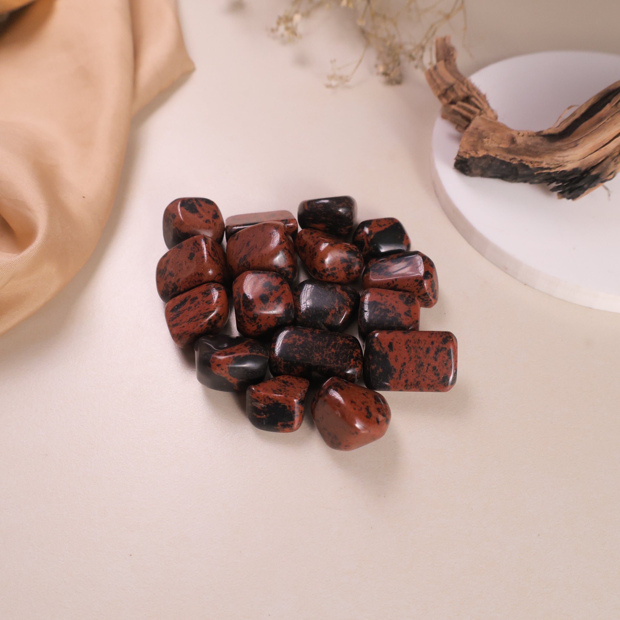 NATURAL MAHAGONY OBSIDIAN TUMBLE