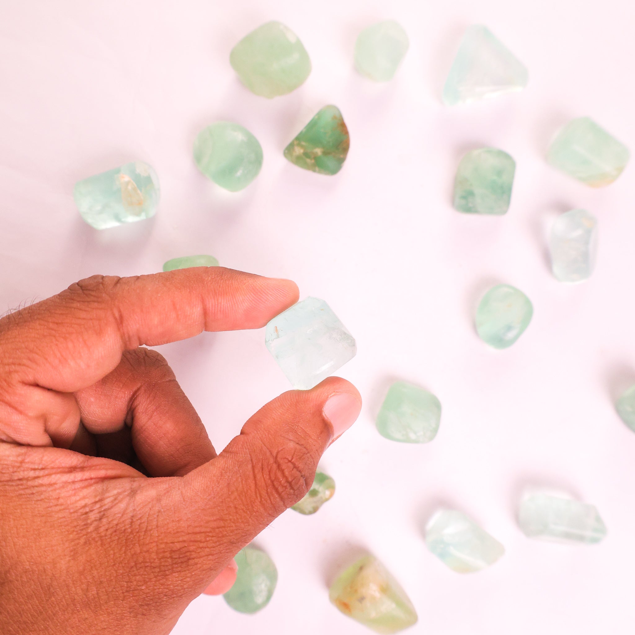 NATURAL GREEN FLOURITE TUMBLE