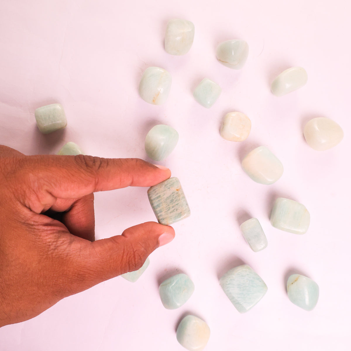 NATURAL AMAZONITE TUMBLE