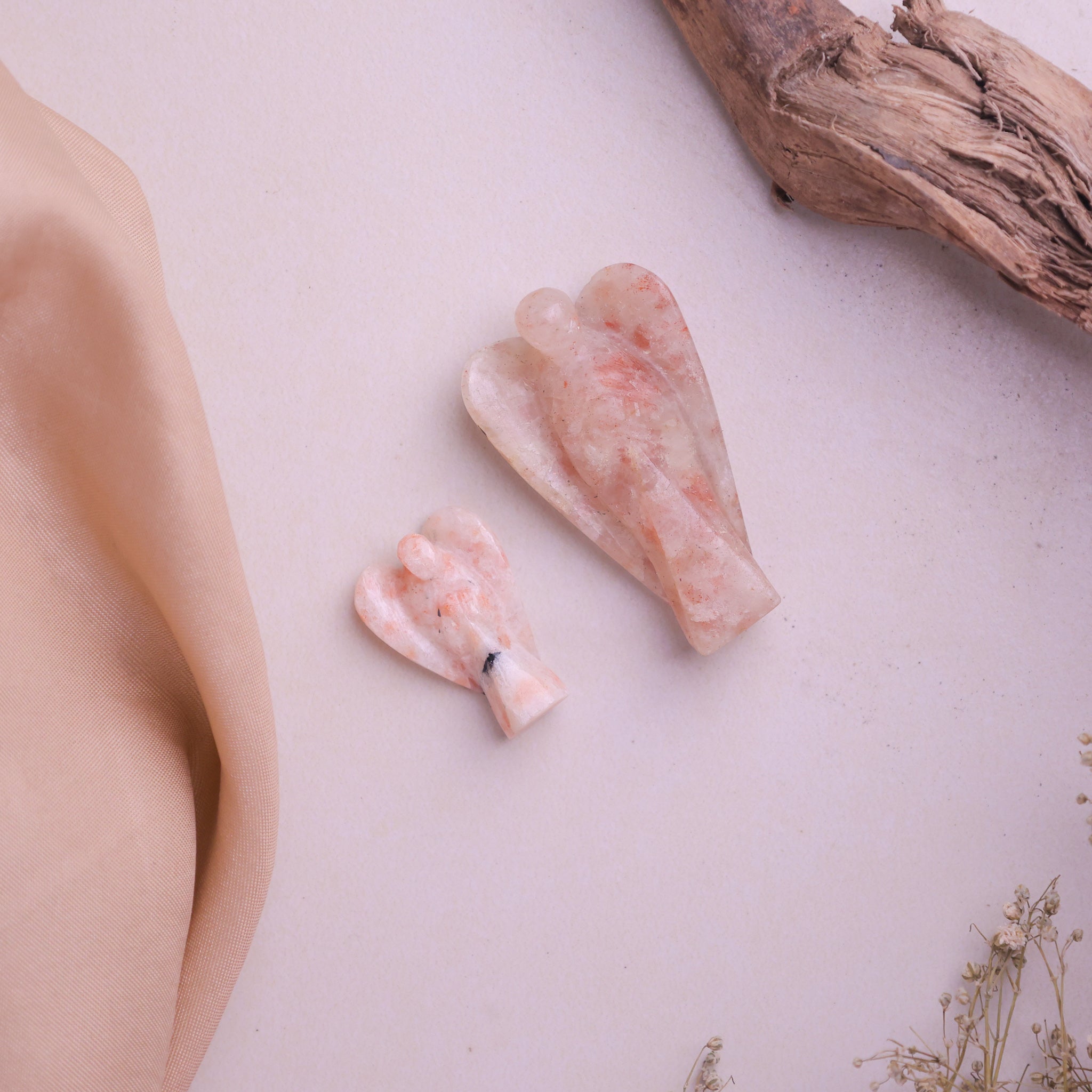 Natural Sunstone Angel 2 Inch