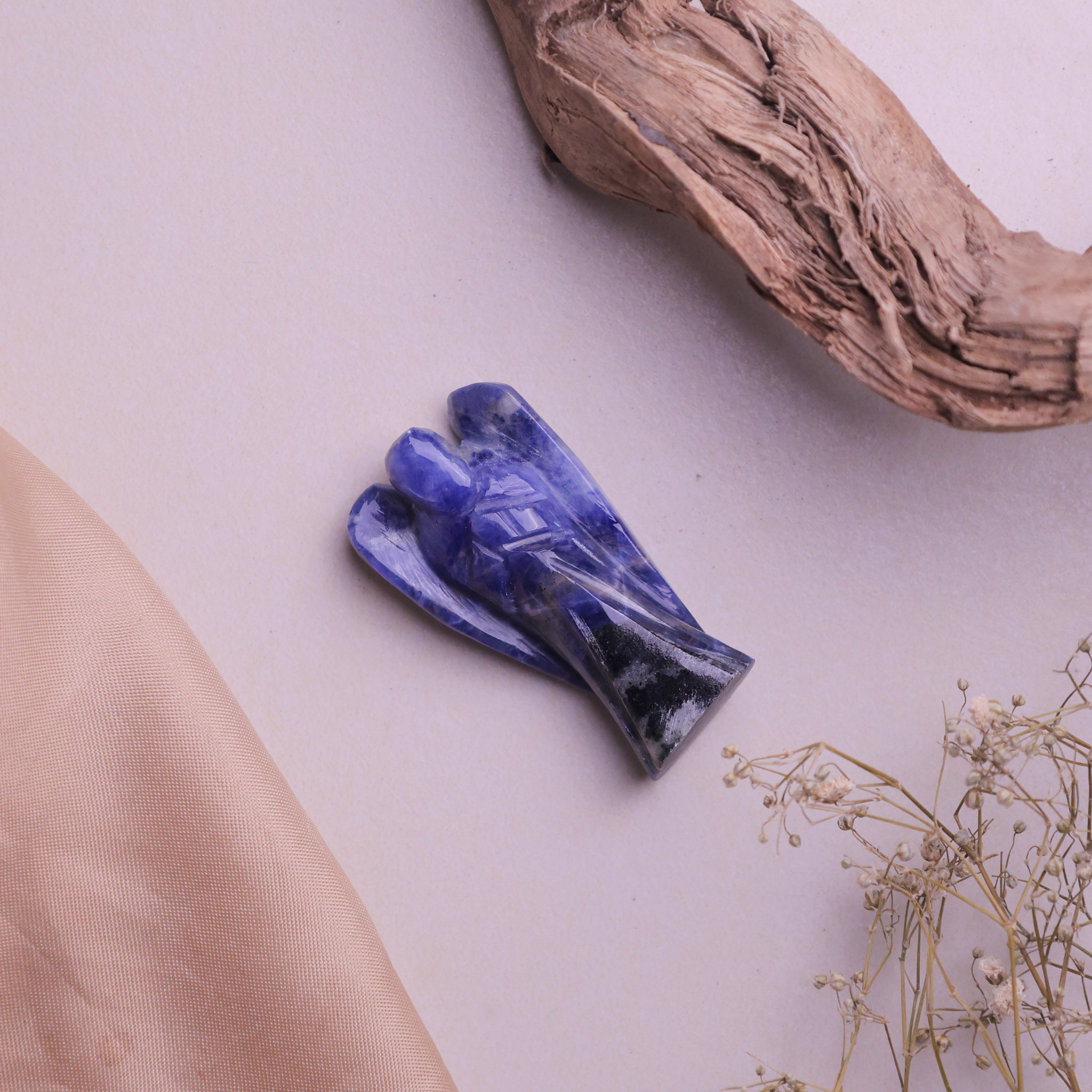 Natural Sodalite Angel 2 Inch