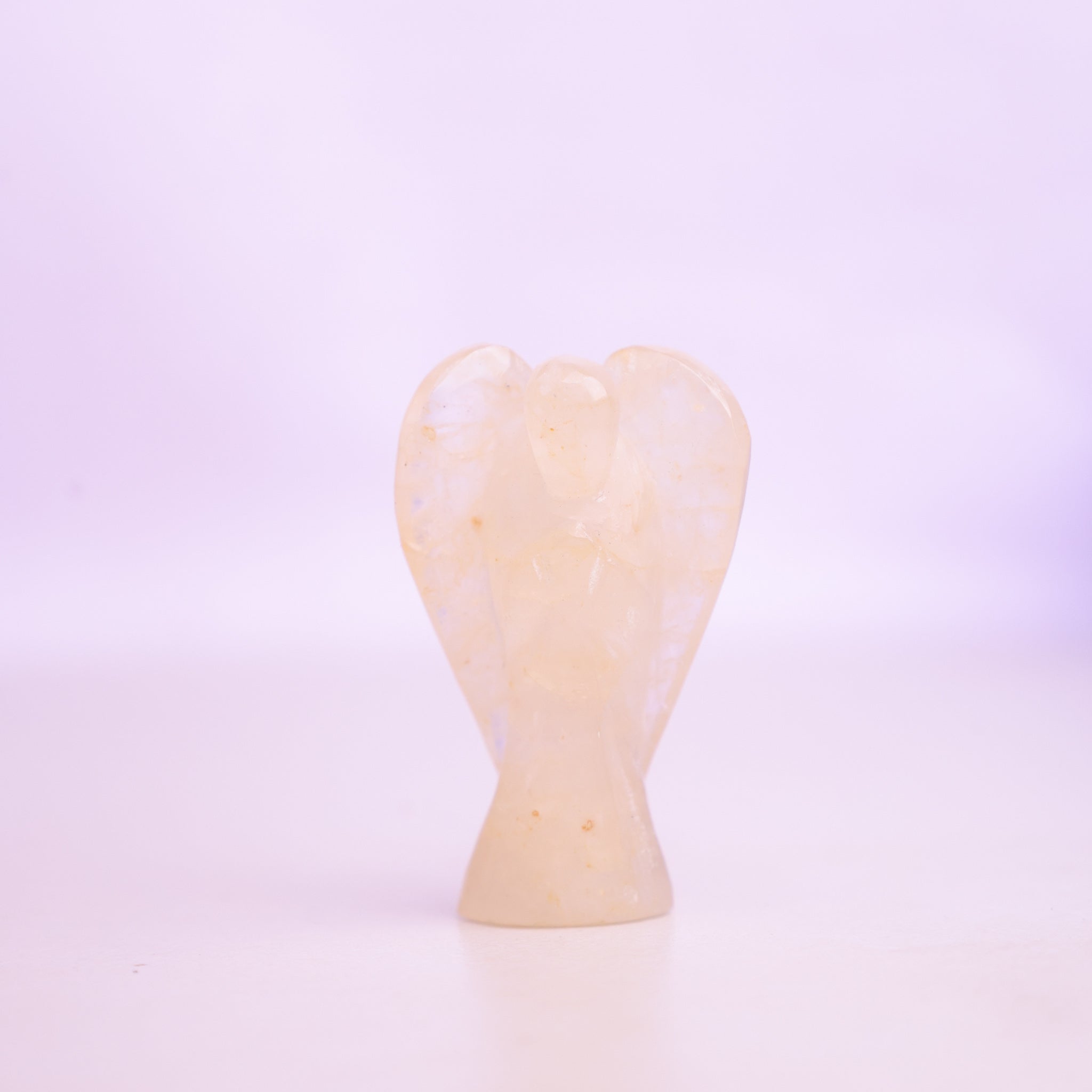 Natural Rose Quartz Angel 2 Inch
