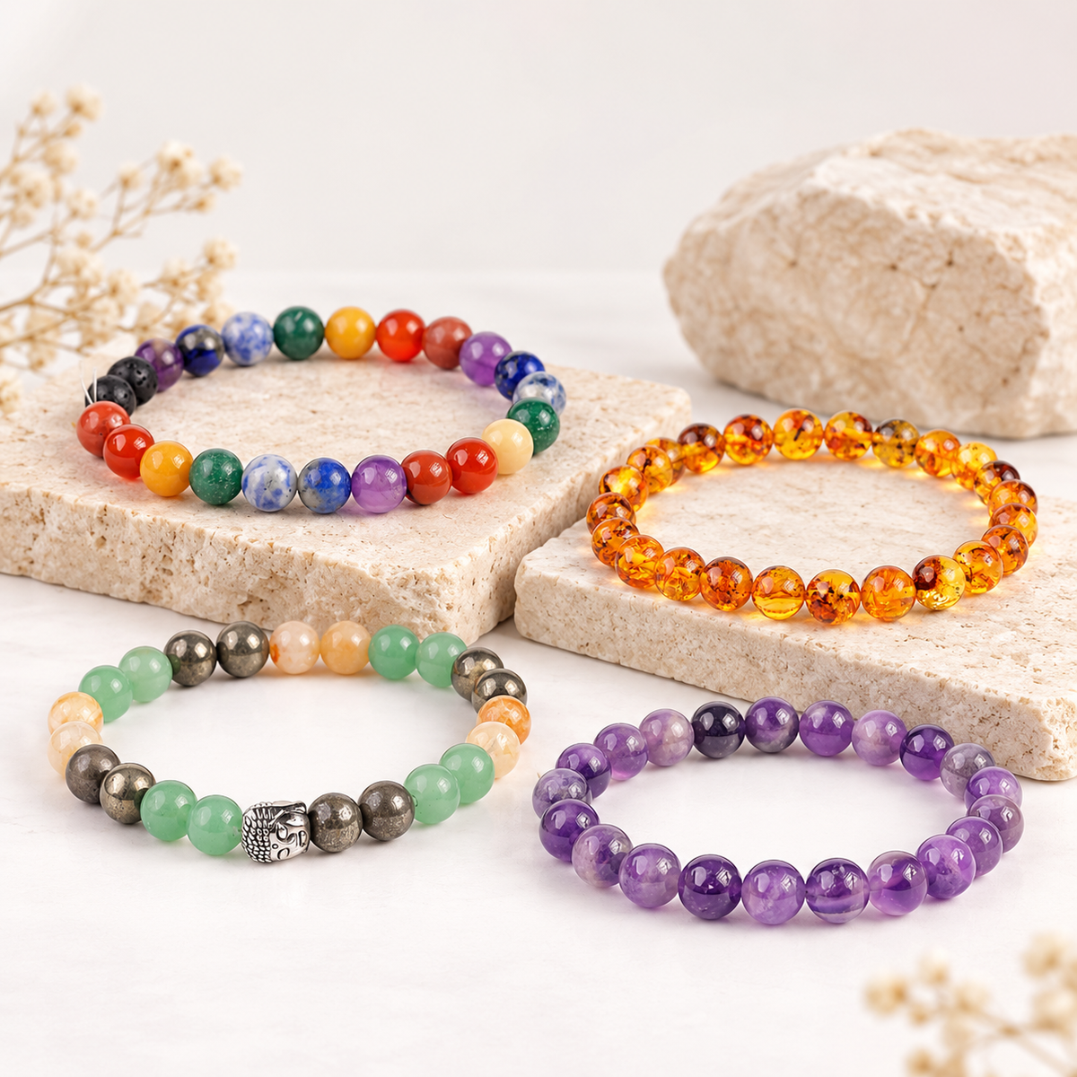 Natural Crystal Bracelets — Healing, Intention & Certified Authenticity