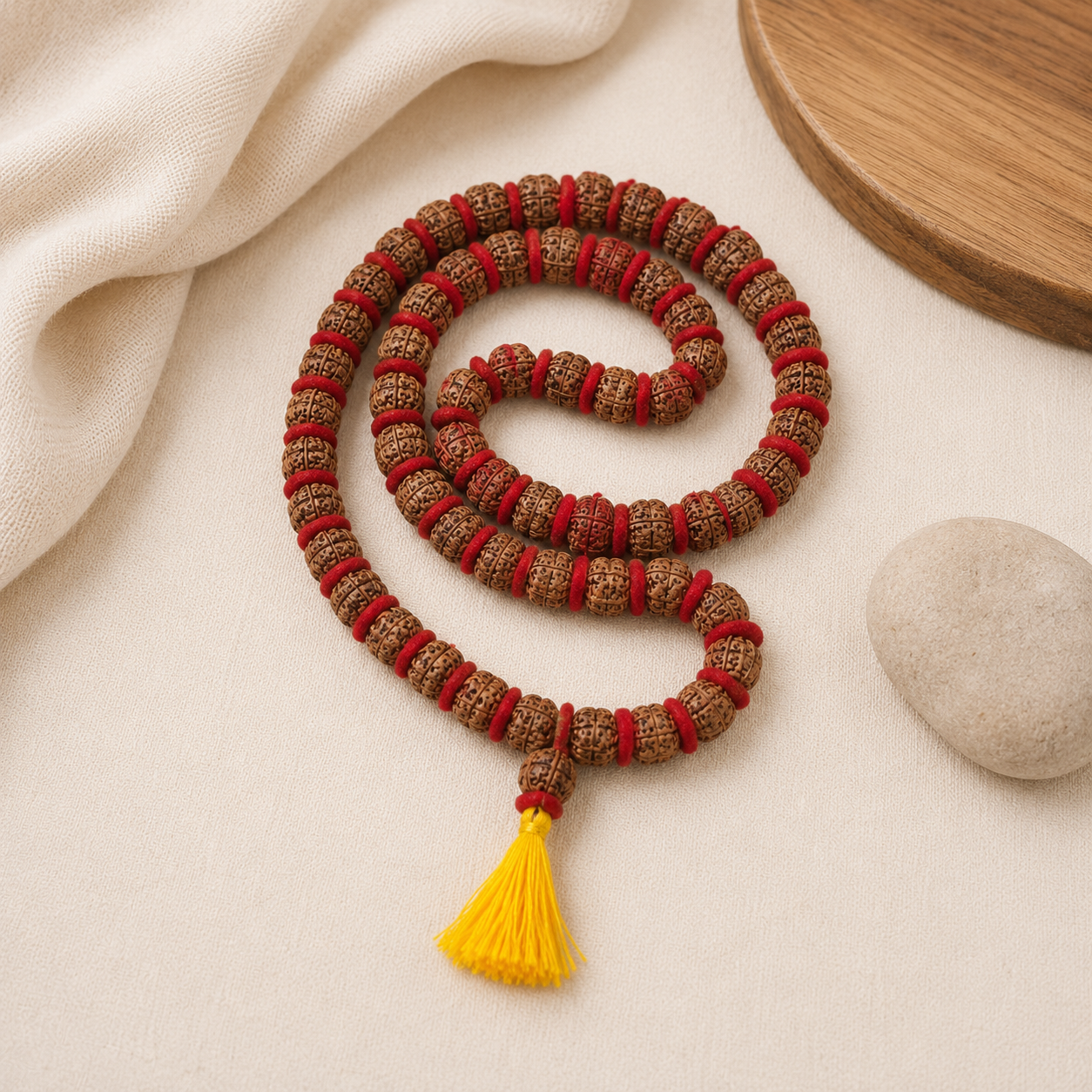 Natural 5 Mukhi Rudraksha 18  mm Mala (Nepal)