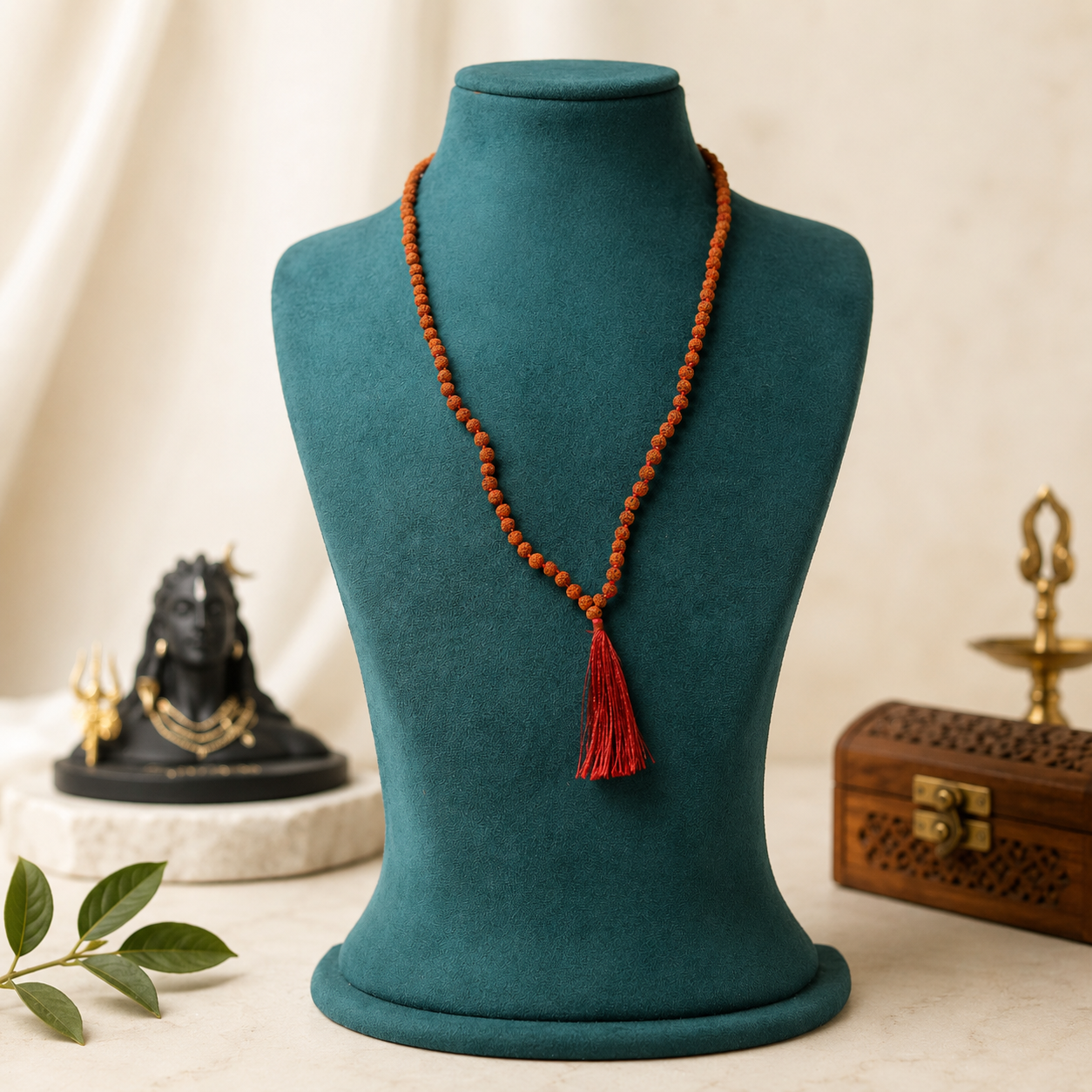 Natural 5 Mukhi Rudraksha 5 mm Mala (Indonesia)