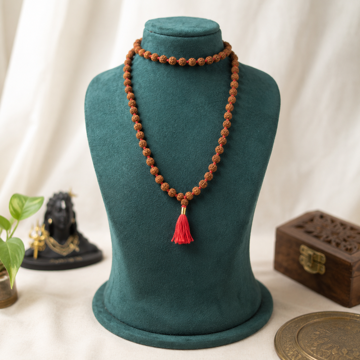 Natural 5 Mukhi Rudraksha 8 mm Mala (Indonesia)