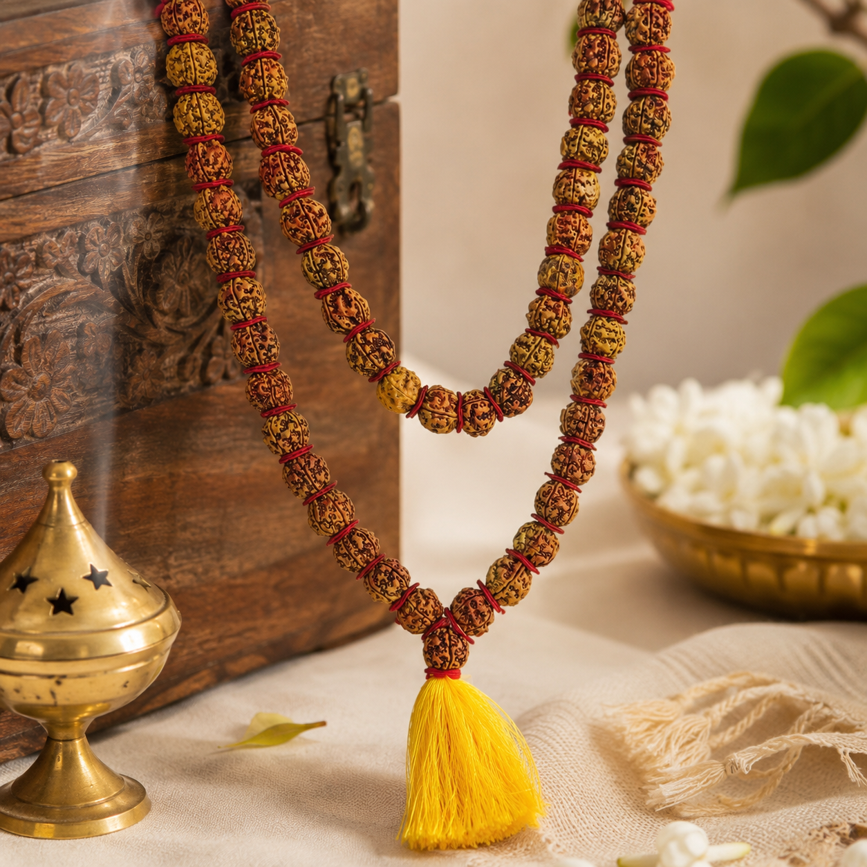 Natural 5 Mukhi Rudraksha 19 mm Mala (Nepal)