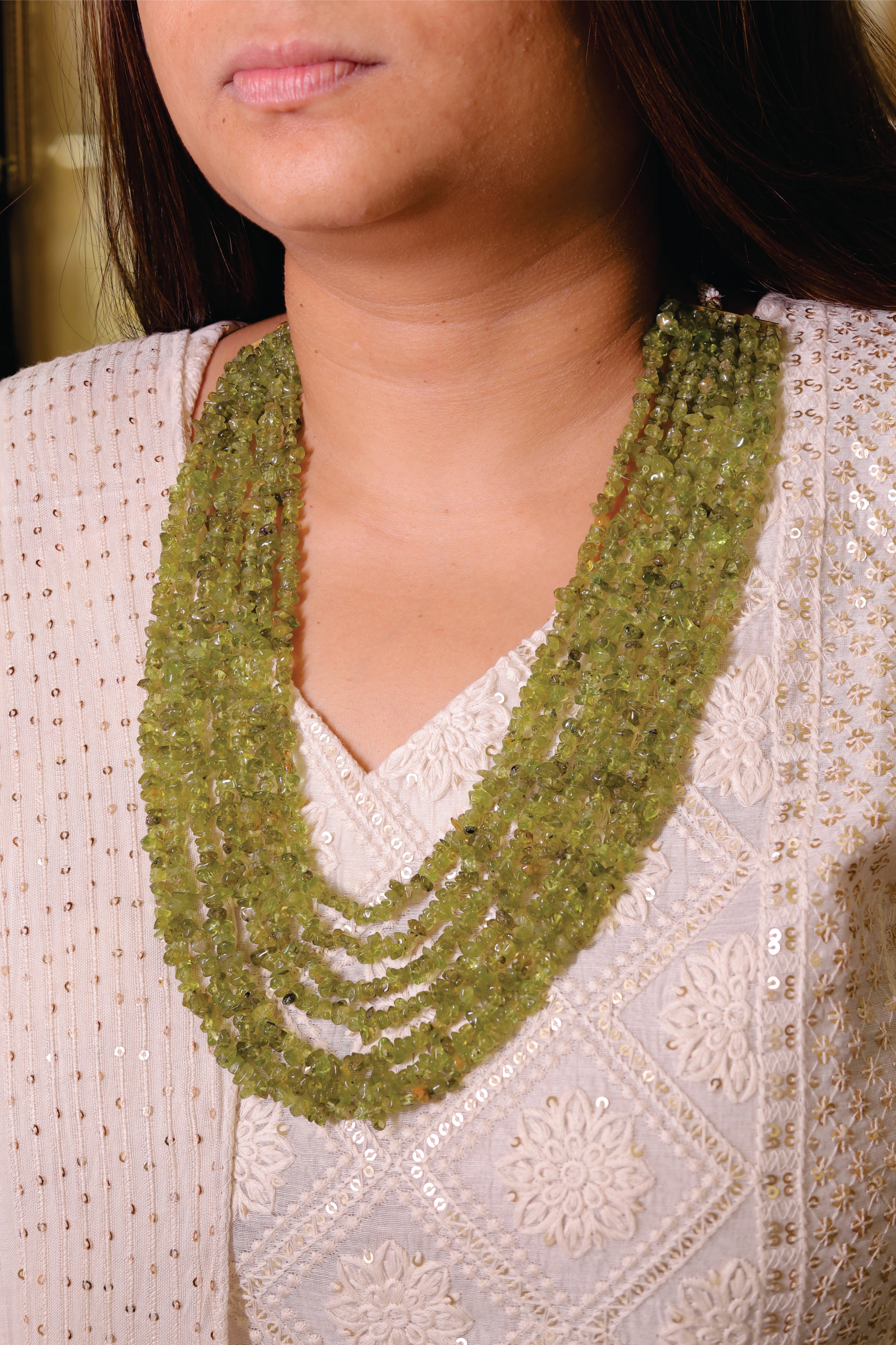 Natural Peridot Mala