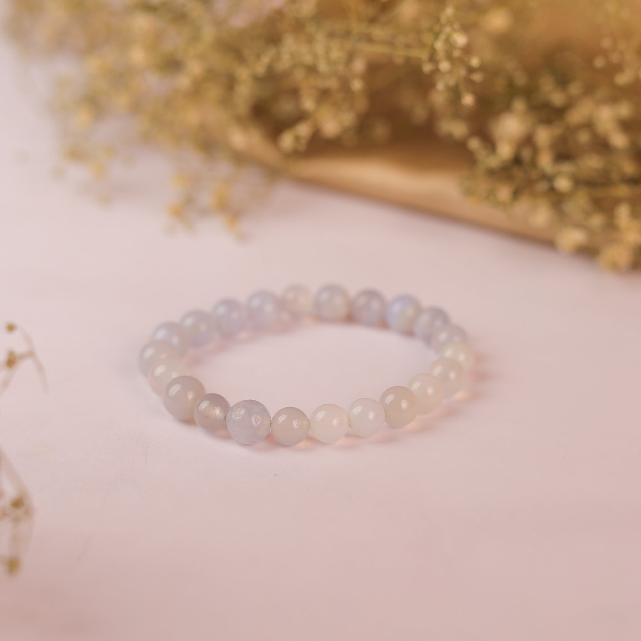 NATURAL BLUE LACE AGATE BRACELET