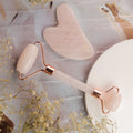 Natural Rose Quartz Roller & Gua Sha
