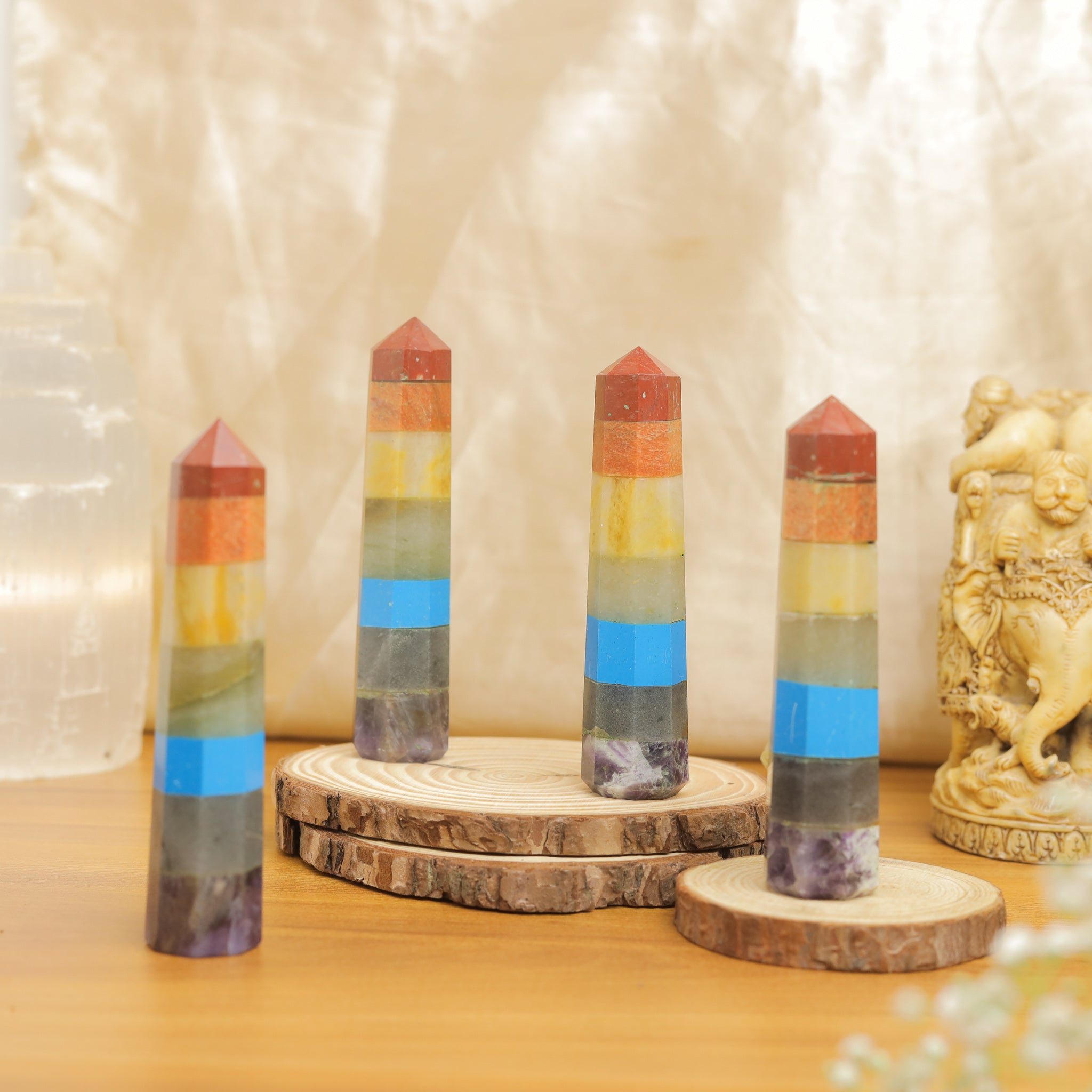 NATURAL 7- CHAKRA  WAND